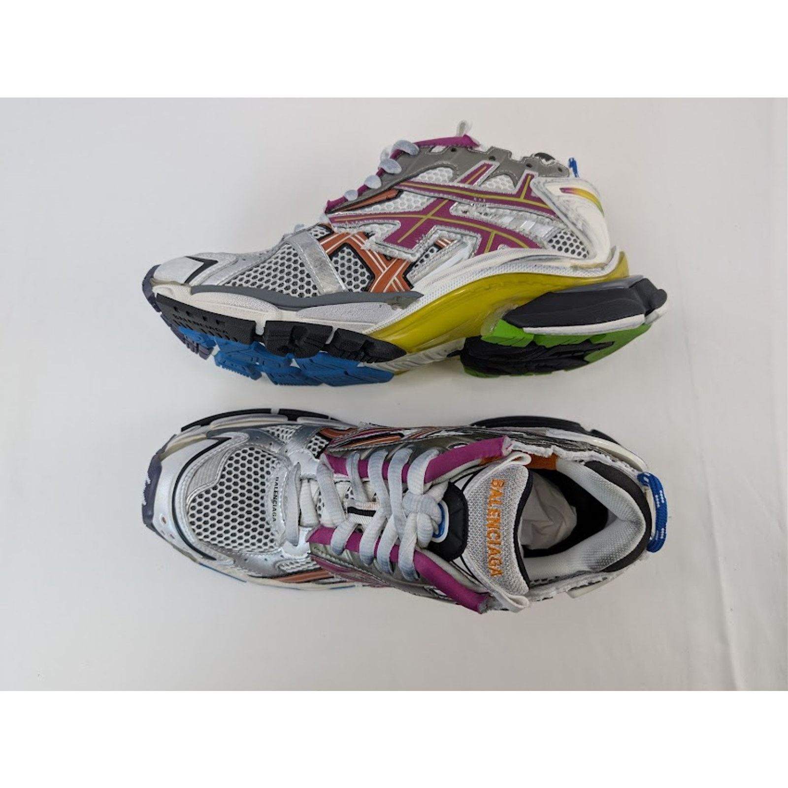 Balenciaga o1rshd1 Runner Sneakers in Multicolor / Mesh / Rubber Size US 13 / EU 46 - 1 Thumbnail