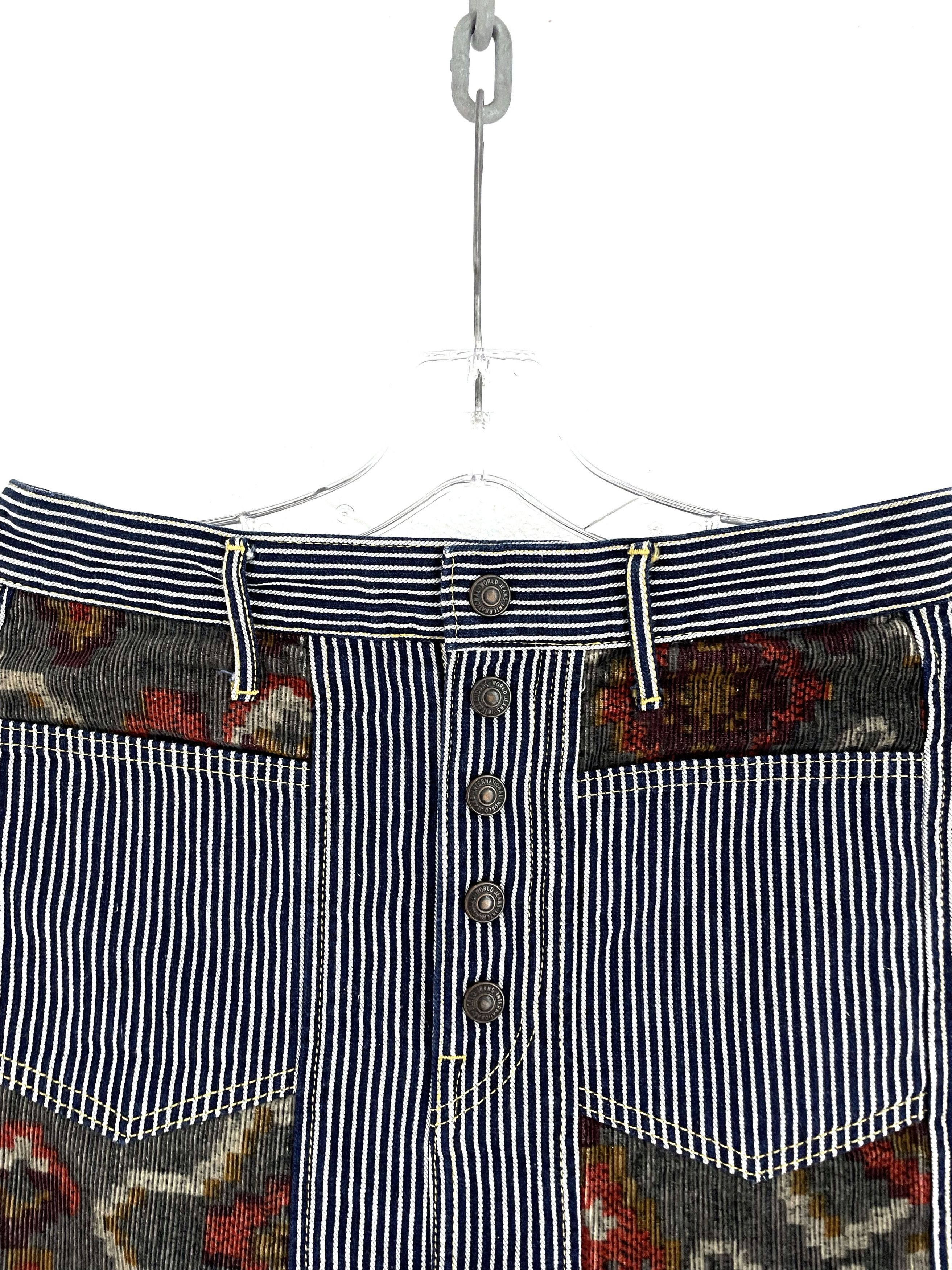 Kapital Ortega Corduroy Hickory Stripe Skirt Size 30" / US 8 / IT 44 - 4 Thumbnail