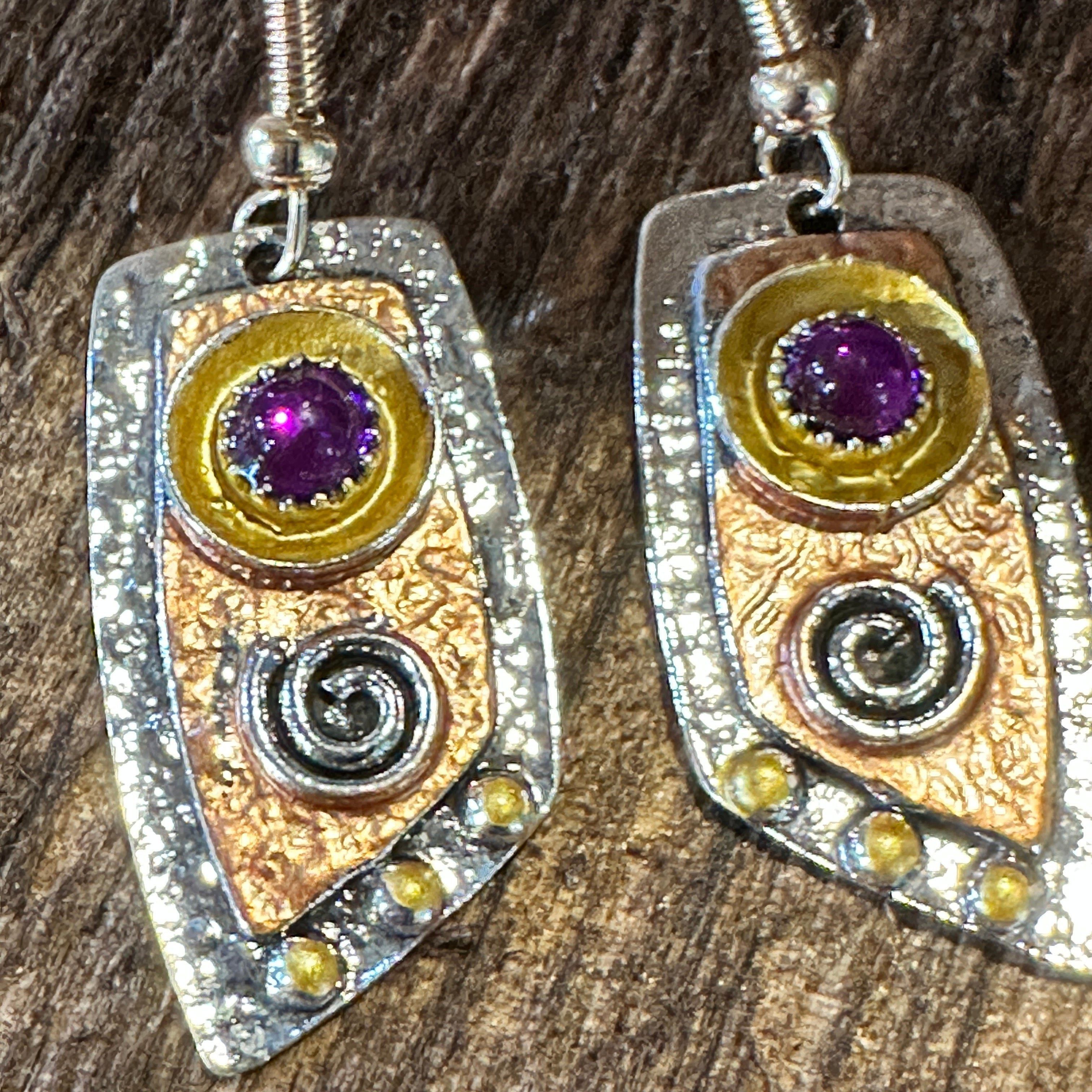 Other Handcrafted Bohemian Vintage Copper Dangle Earring, Retro Et Size ONE SIZE - 7 Thumbnail