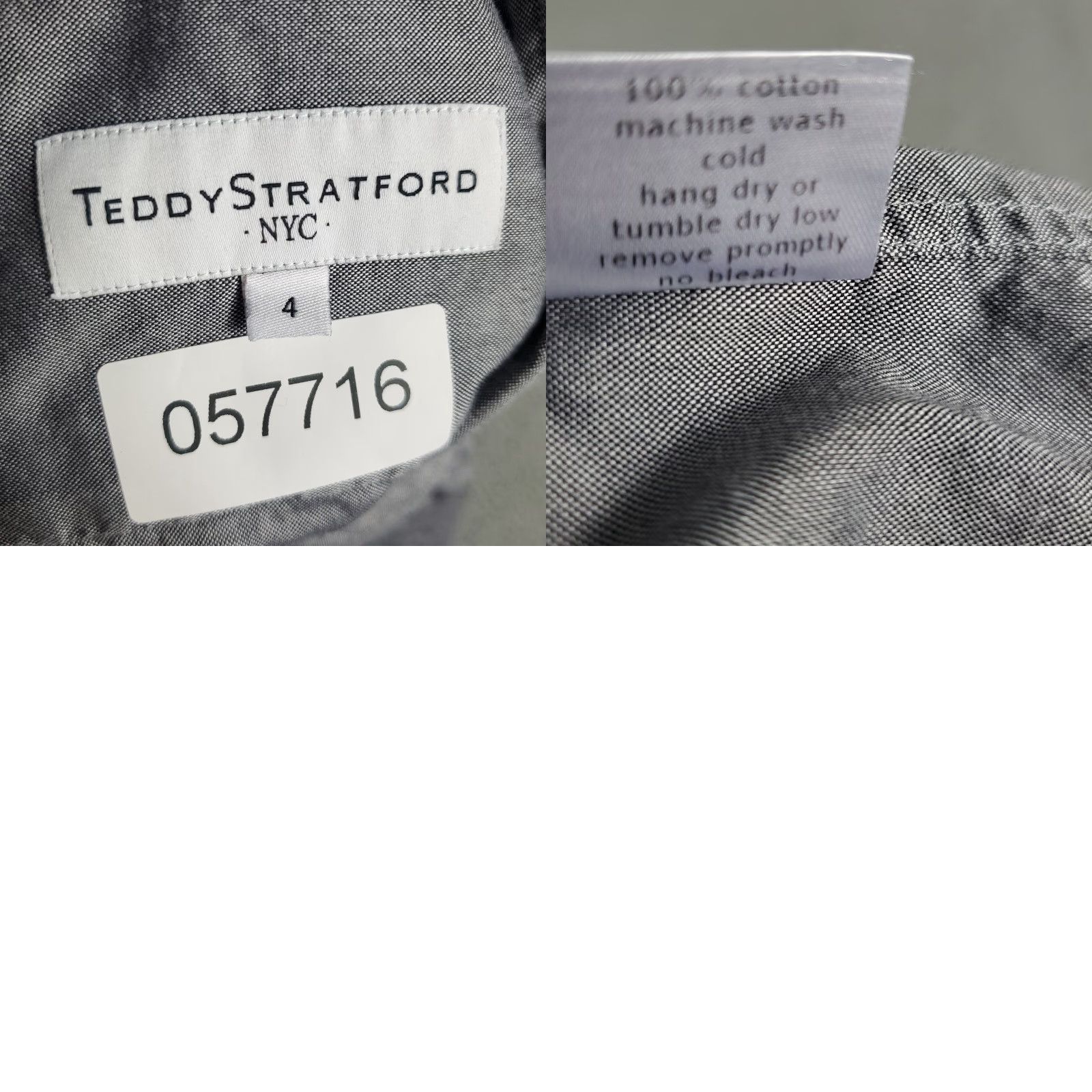 Vintage VINTAGE Teddy Stratford Shirt Mens Size 4 Long Sleeve Button Up Cotton Gray Business Casual Formal Modern Size US S / EU 44-46 / 1 - 8 Thumbnail