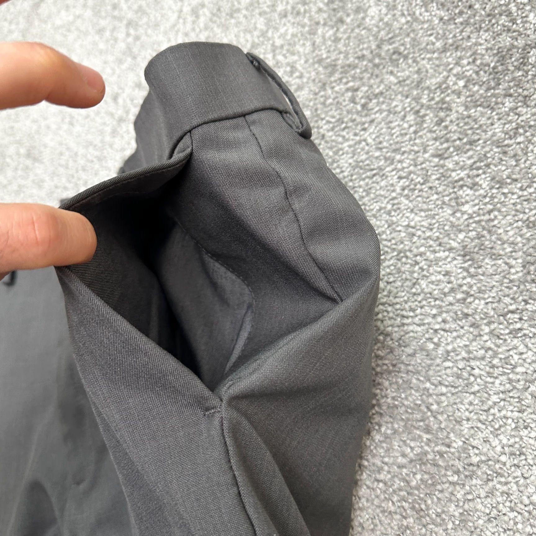 Haggar Haggar Pants 40x32 Dark Gray Premium Comfort Straight Fit Dress Workwear Mens Size US 40 / EU 56 - 5 Thumbnail