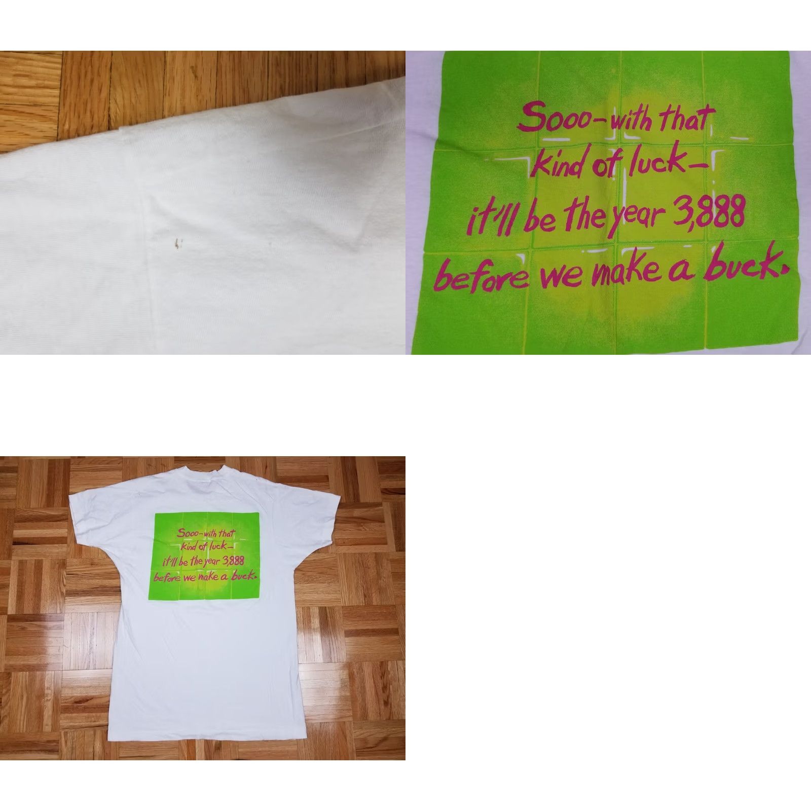 JW Anderson VINTAGE 1990 LAURIE ANDERSON BAND TOUR T-SHIRT XLARGE Mens White Solid Size US XL / EU 56 / 4 - 8 Thumbnail
