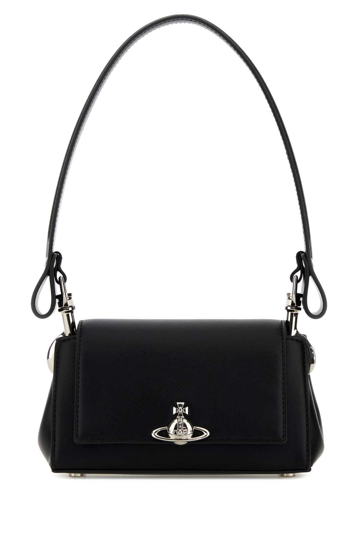 Vivienne Westwood Black Synthetic Leather Small Hazel Shoulder Bag Size ONE SIZE - 1 Thumbnail