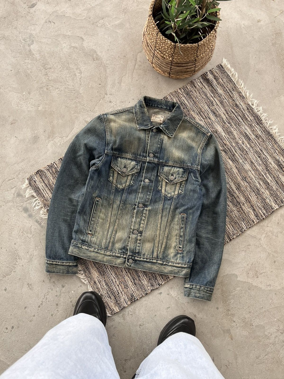 Polo Ralph Lauren Vintage Polo Ralph Lauren Avantgarde Faded Y2K Denim Jacket Size US S / EU 44-46 / 1 - 1 Thumbnail
