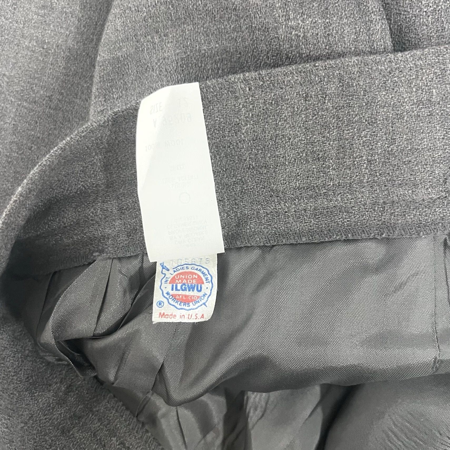 Vintage VINTAGE JH Collectibles Dress Pants Gray Wool Pleated Lined High Waisted 12 28X31 Women Size 34" / US 12 / IT 48 - 4 Thumbnail