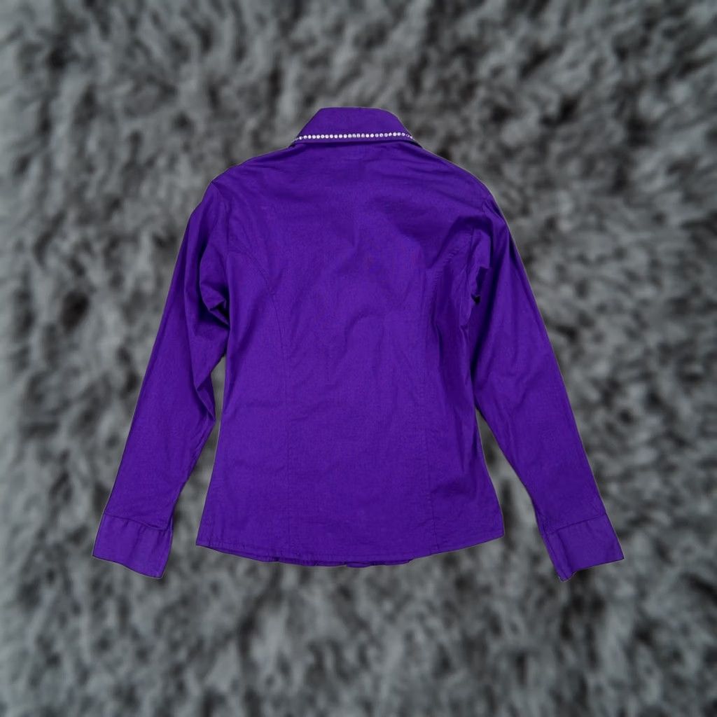 Vintage Royal Highness Equestrian Blouse Women's Medium Purple Shirt Size M / US 6-8 / IT 42-44 - 1 Thumbnail