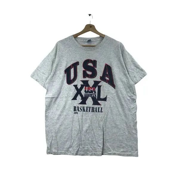 NBA × Salem Sportswear Vtg SALEM Sportswear USA Basketball Tee Shirt NBA National Size US L / EU 52-54 / 3 - 1 Thumbnail