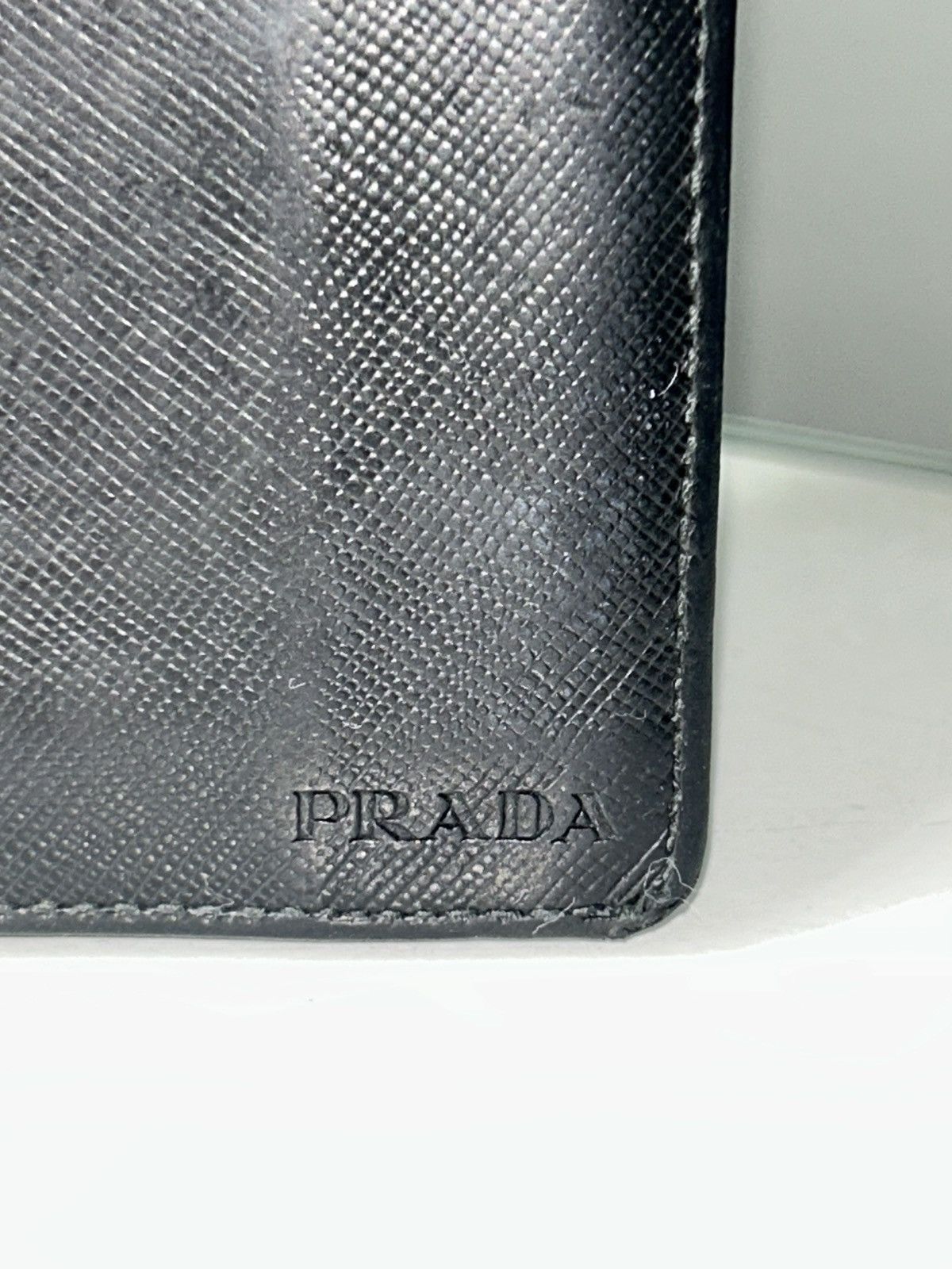 Prada Vintage Prada Black Saffiano Leather Flap Wallet w COA Size ONE SIZE - 2 Thumbnail