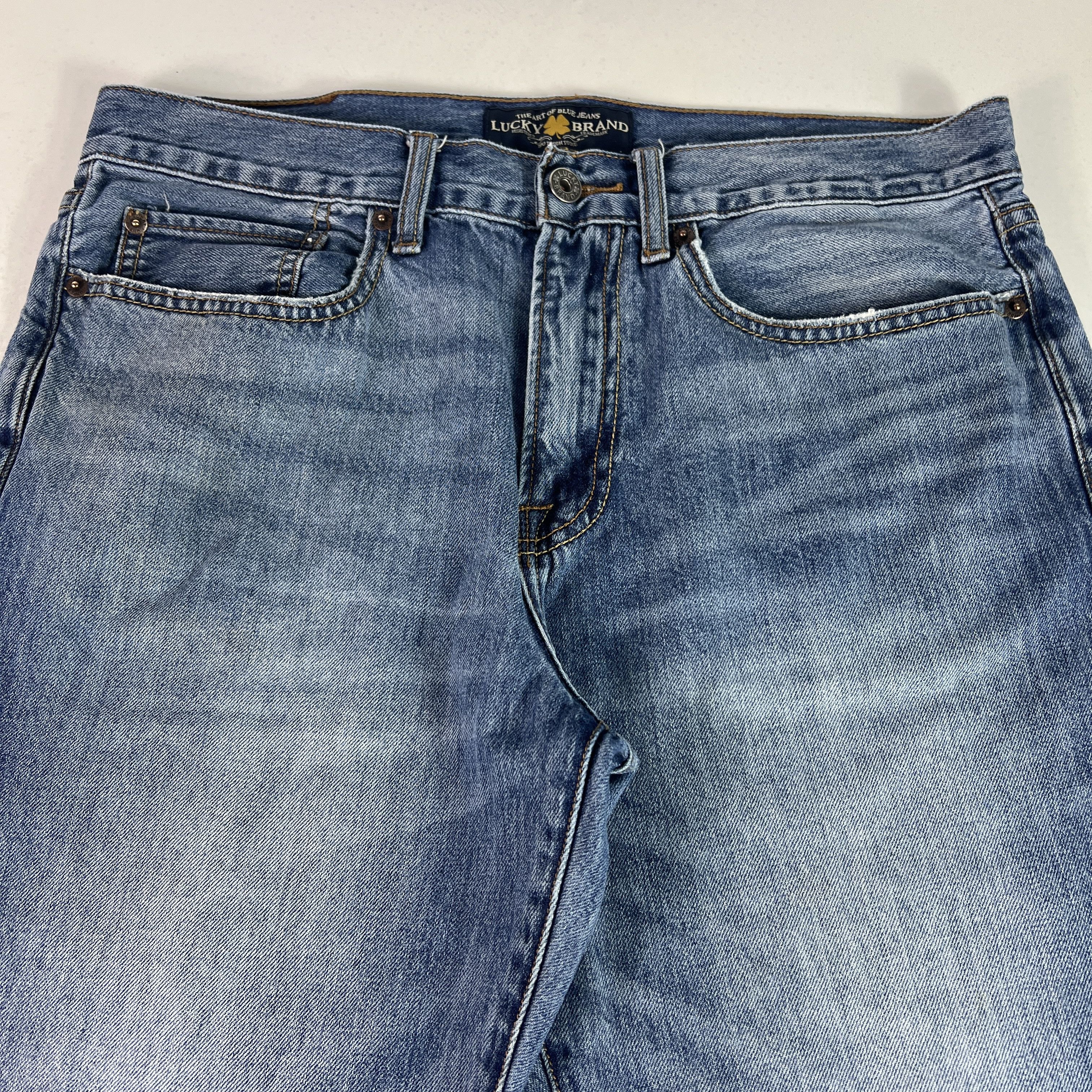 Lucky Brand Lucky Brand Jean 121 Heritage Slim Straight Blue Faded Denim Size US 34 / EU 50 - 2 Thumbnail