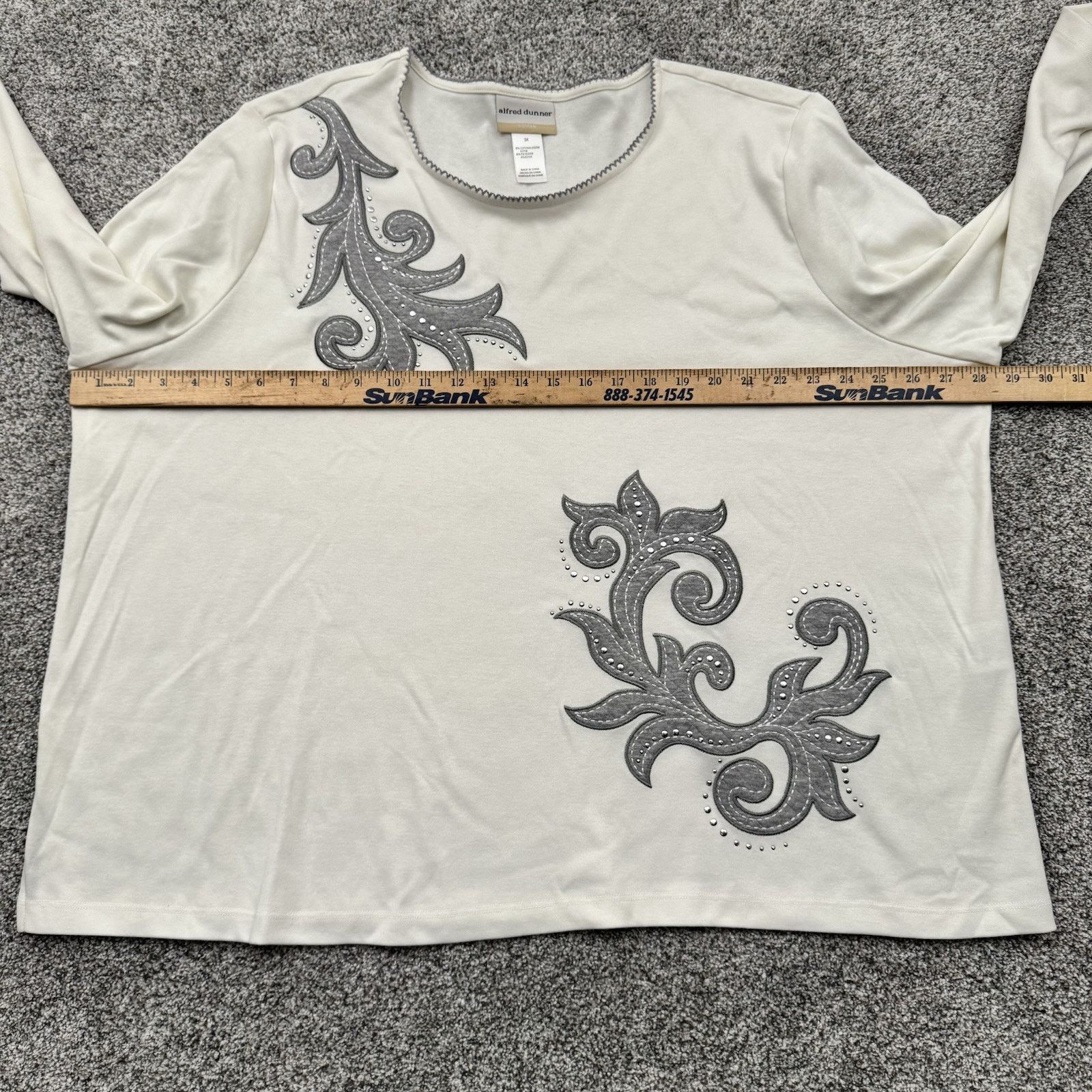Other Alfred Dunner Top Womens 3X Plus Rhinestones Y2K Vintage Size 3XL / US 20-22 - 4 Thumbnail