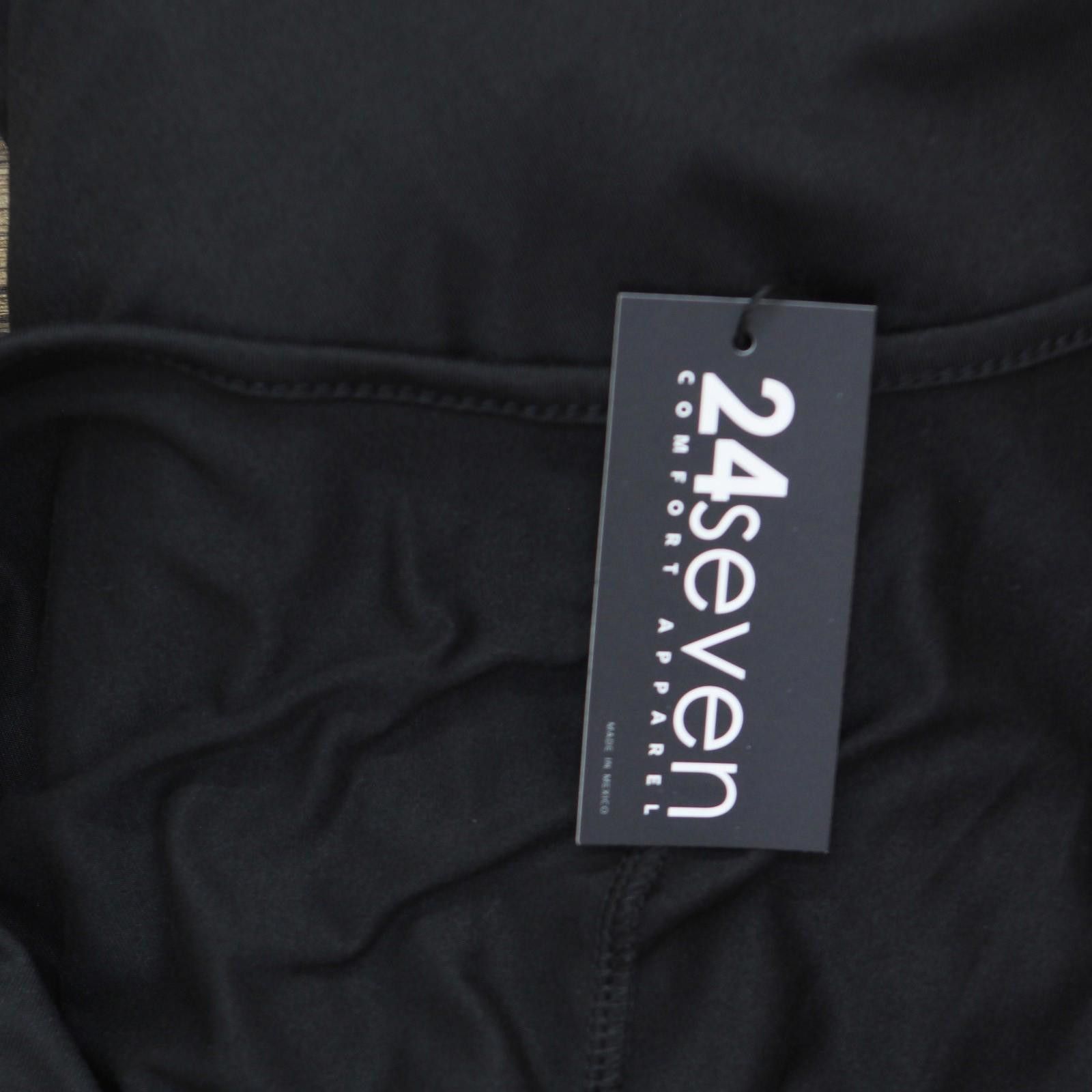 Other Nwt 24seven Size Knit Faux Wrap Short Sleeve Dress Black 1x Size XL / US 12-14 / IT 48-50 - 3 Thumbnail