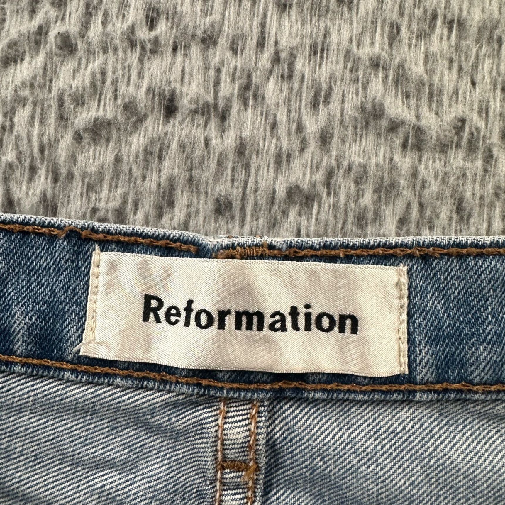 Reformation Reformation Jeans Womens 29 Straight Leg High Rise Distressed Light Wash Size 29" - 5 Thumbnail