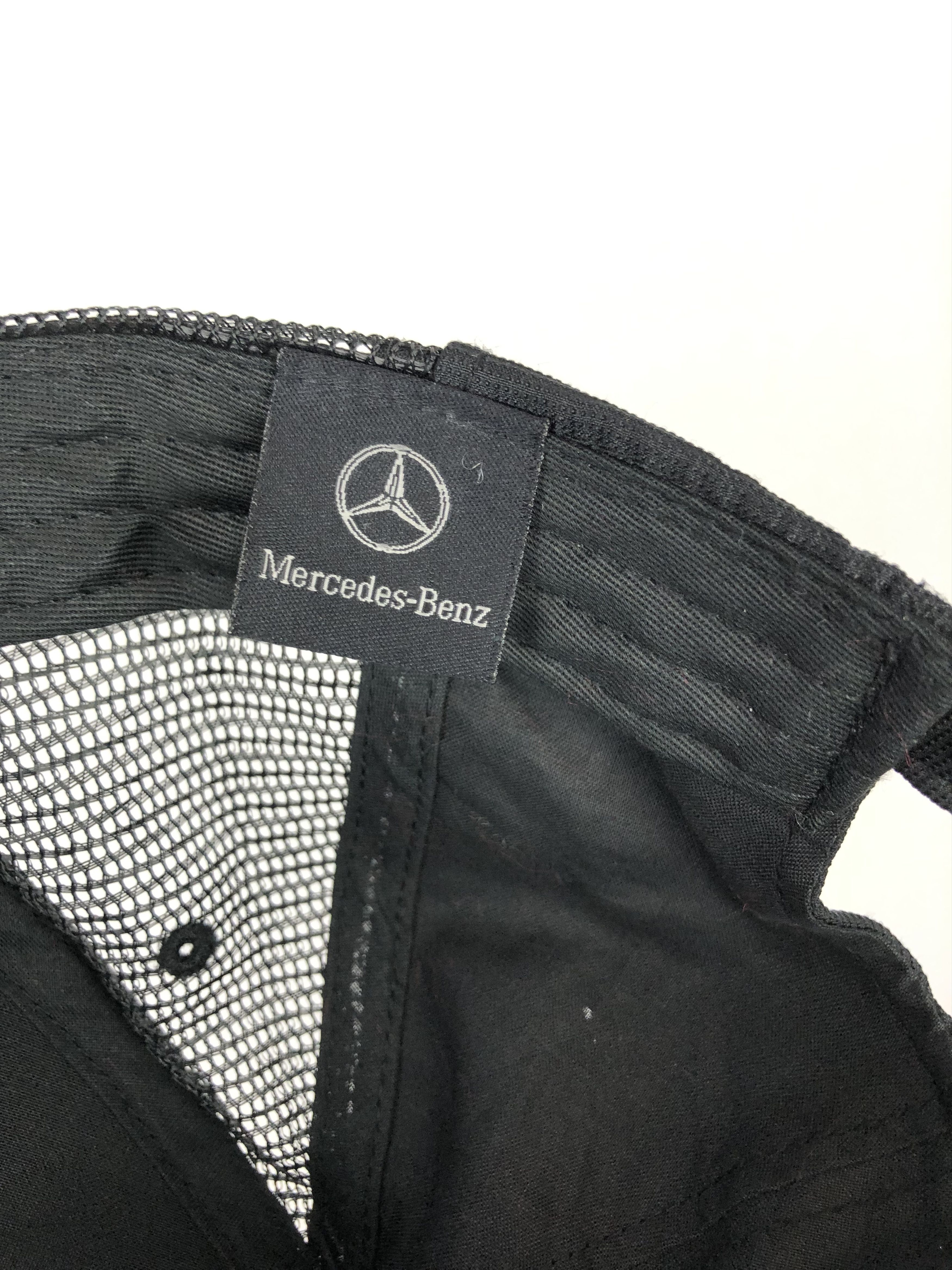 Vintage Mercedes Benz Racing Black Cap Hat Snapback Adult