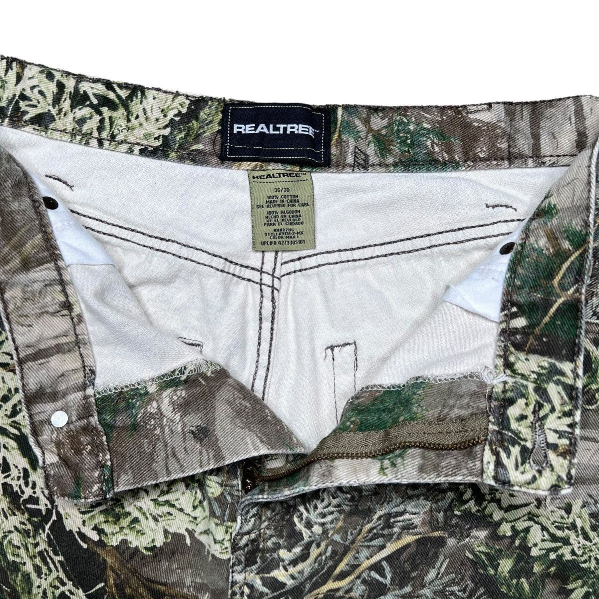 Realtree Vintage 2000s Real Tree Camo Zip Up Jeans Size US 33 - 3 Thumbnail