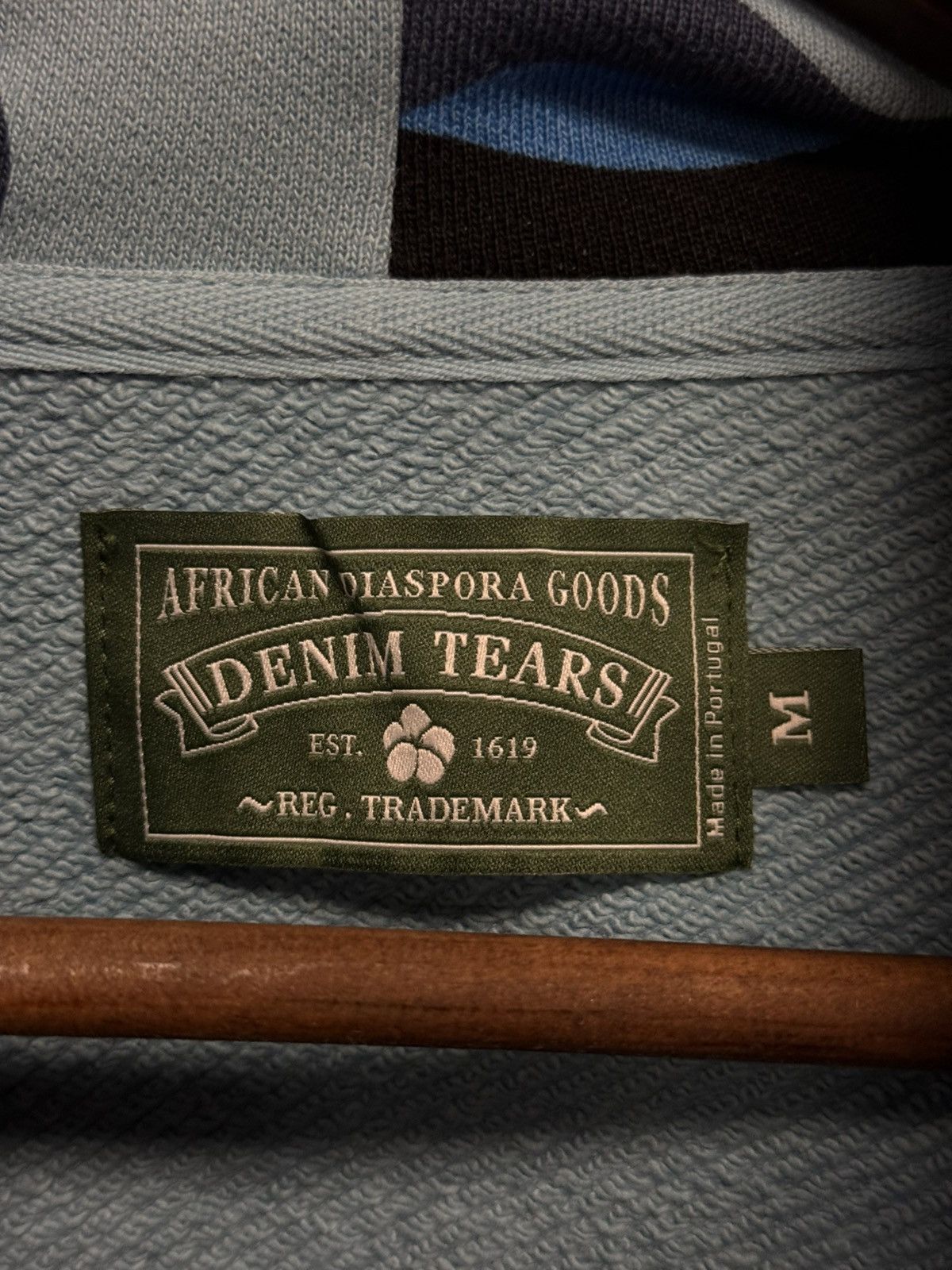 DENIM TEARS Denim Tears Cotton Wreath Hoodie Blue Size Medium (NEW) Size US M / EU 48-50 / 2 - 7 Thumbnail