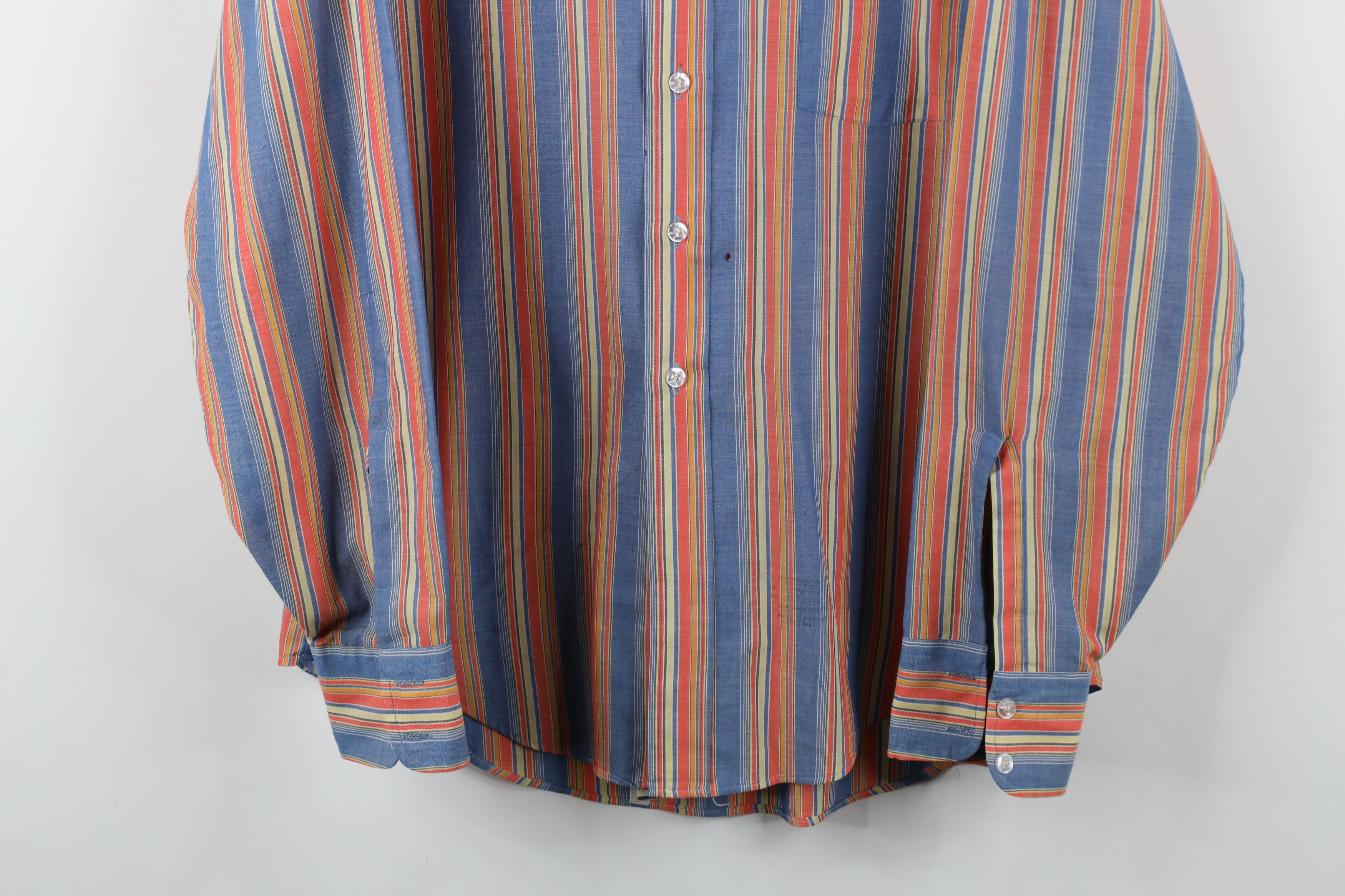 Vintage Vintage 70s Streetwear Rainbow Striped Button Shirt USA Size US M / EU 48-50 / 2 - 3 Thumbnail
