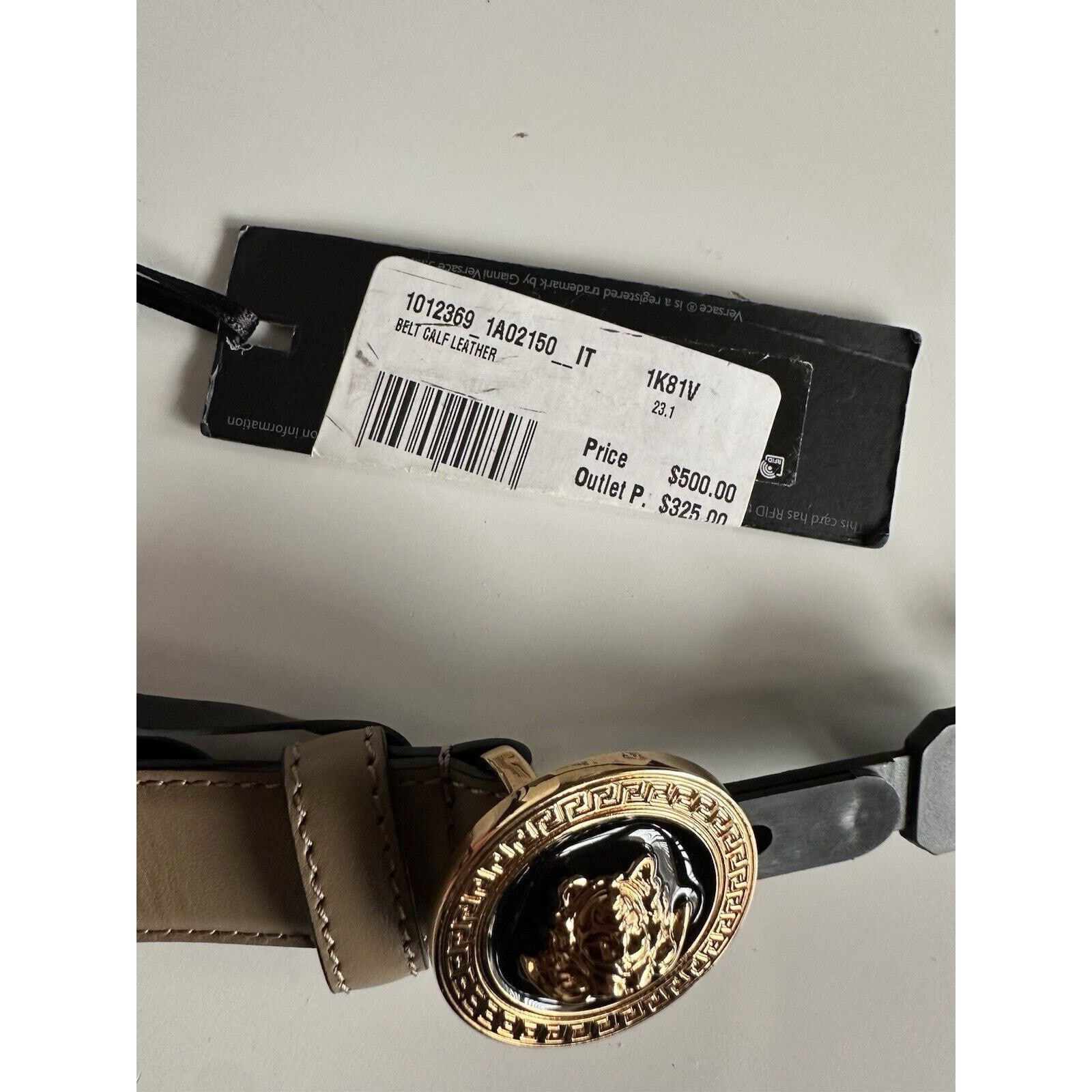 Versace Versace Medusa-Buckle Brown Leather Belt 125 (50) 1012369 Size ONE SIZE - 12 Thumbnail