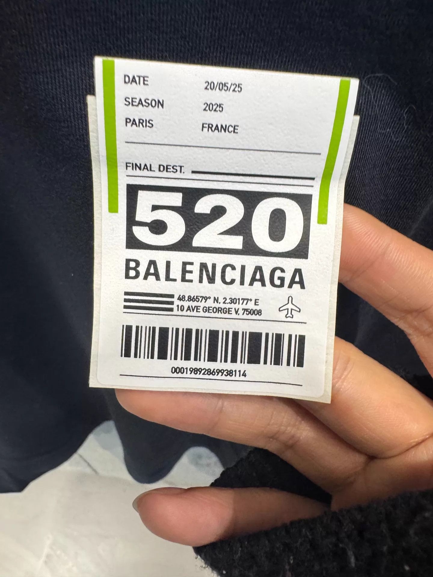 Balenciaga Balenciaga 2025 SS 520 Limited Luggage Tag Short Sleeve Tee Size US L / EU 52-54 / 3 - 2 Thumbnail