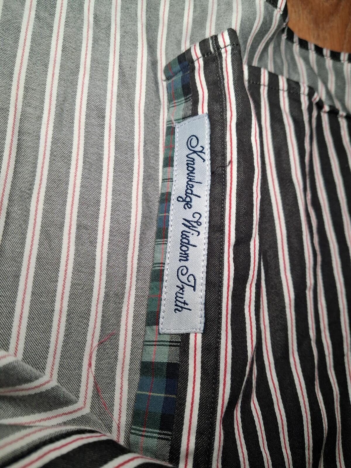 Robert Graham Robert Graham X Shirt Mens XL Black Striped Cotton Flip Cuff Size US XL / EU 56 / 4 - 6 Thumbnail
