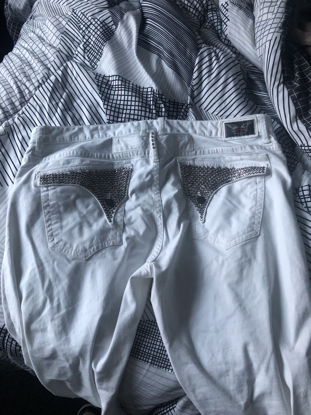 Robins Jeans Robins Jeans with Rhinestones (white) Size US 44 / EU 60 - 3 Thumbnail