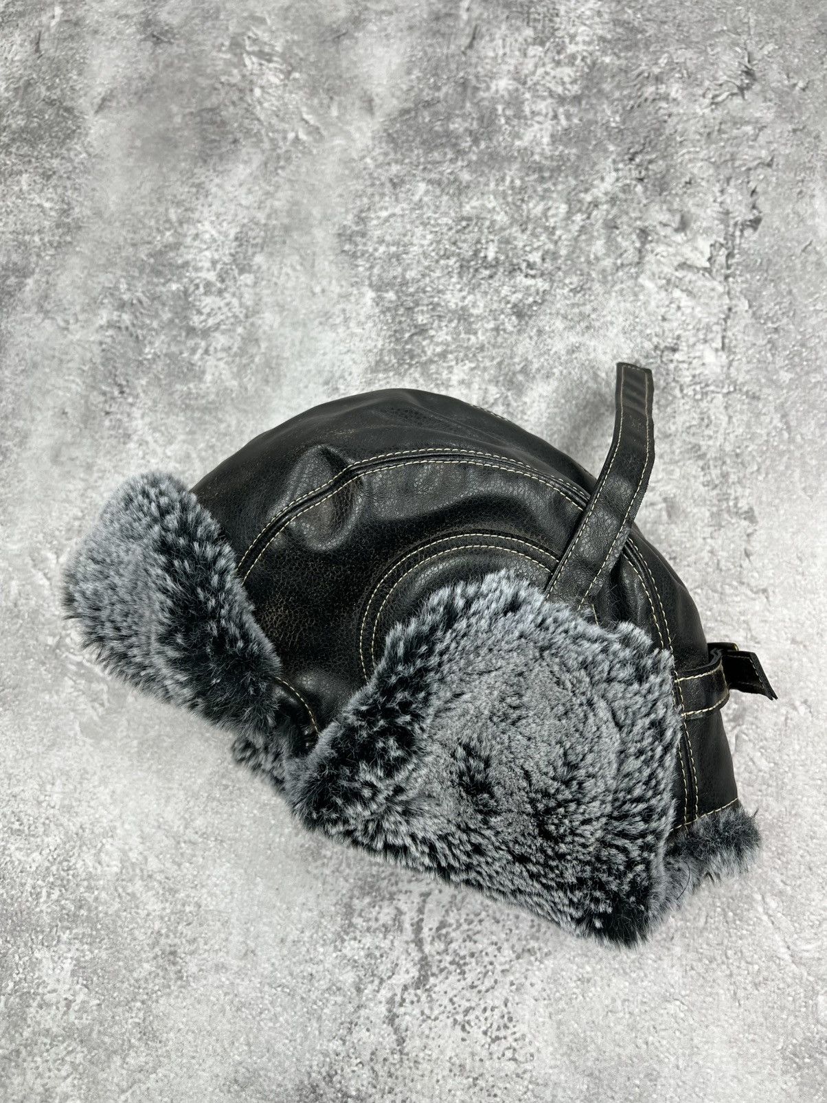 Vintage Vintage Ushanka Leather Hat Size ONE SIZE - 4 Thumbnail