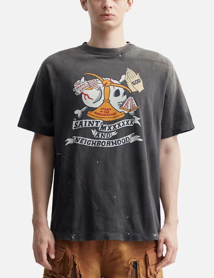 Neighborhood × Saint Michael o1mle0326 Saint Michael x Neighborhood Pray Tee Shirt Size US M / EU 48-50 / 2 - 2 Thumbnail