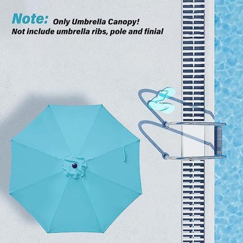 Designer × Homemade 9' Patio Umbrella Replacement Canopy Outdoor Table Market Ya Size US L / EU 52-54 / 3 - 4 Thumbnail