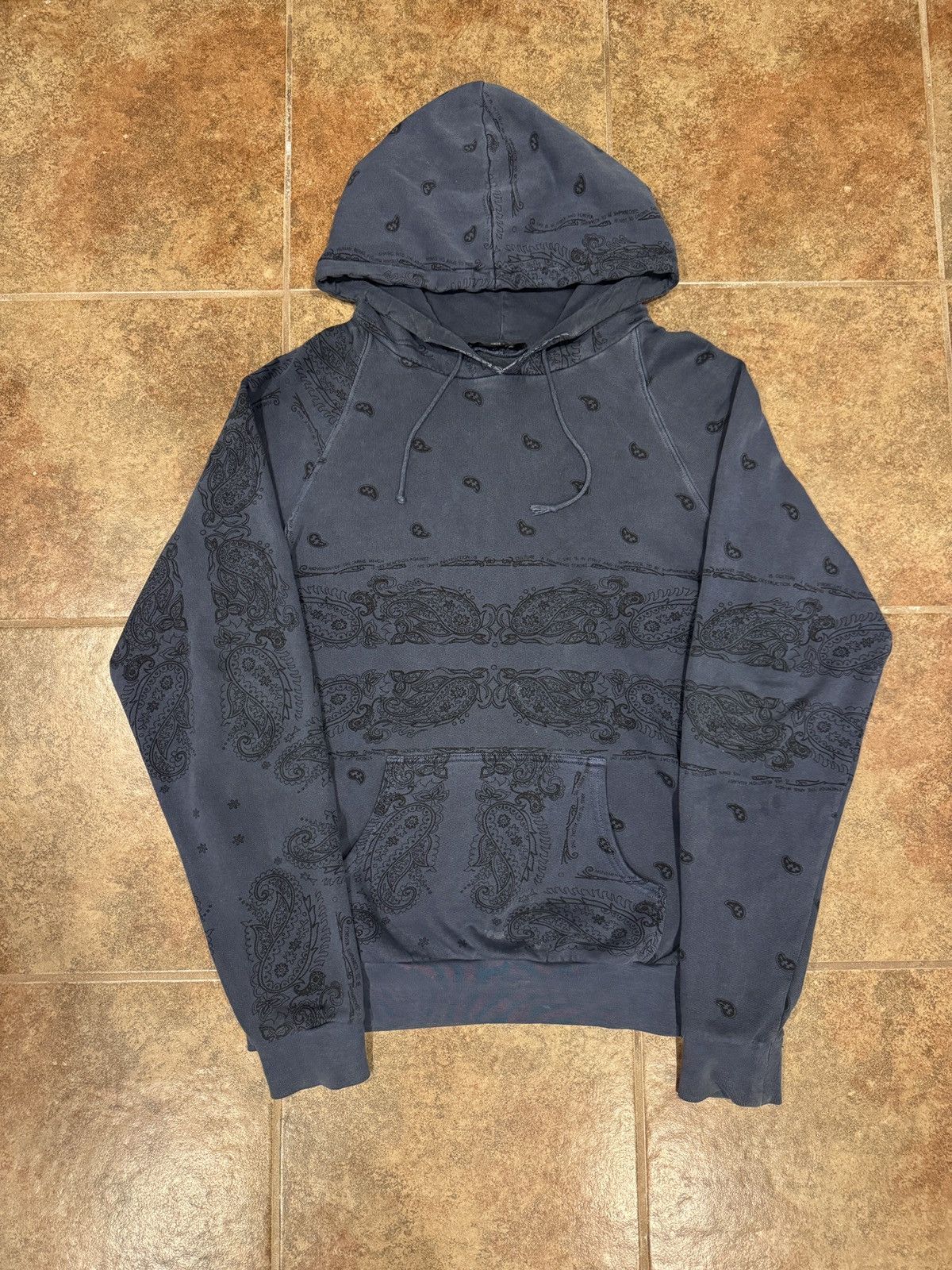 Raf Simons raf simons aw04 “waves” paisley hoodie | Grailed