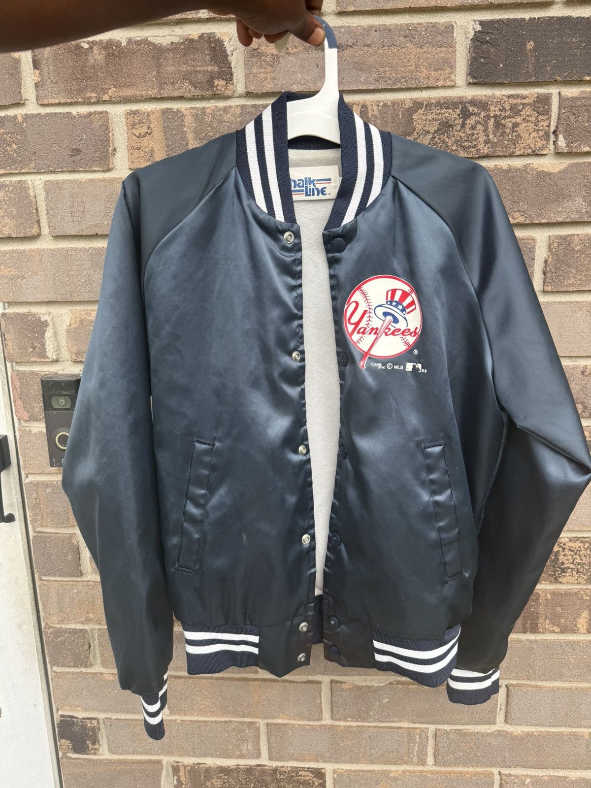 Chalk Line Vinatge 1988 Chalkline Yankees Jacket Youth Navy Satin Size US XXS / EU 40 - 1 Thumbnail
