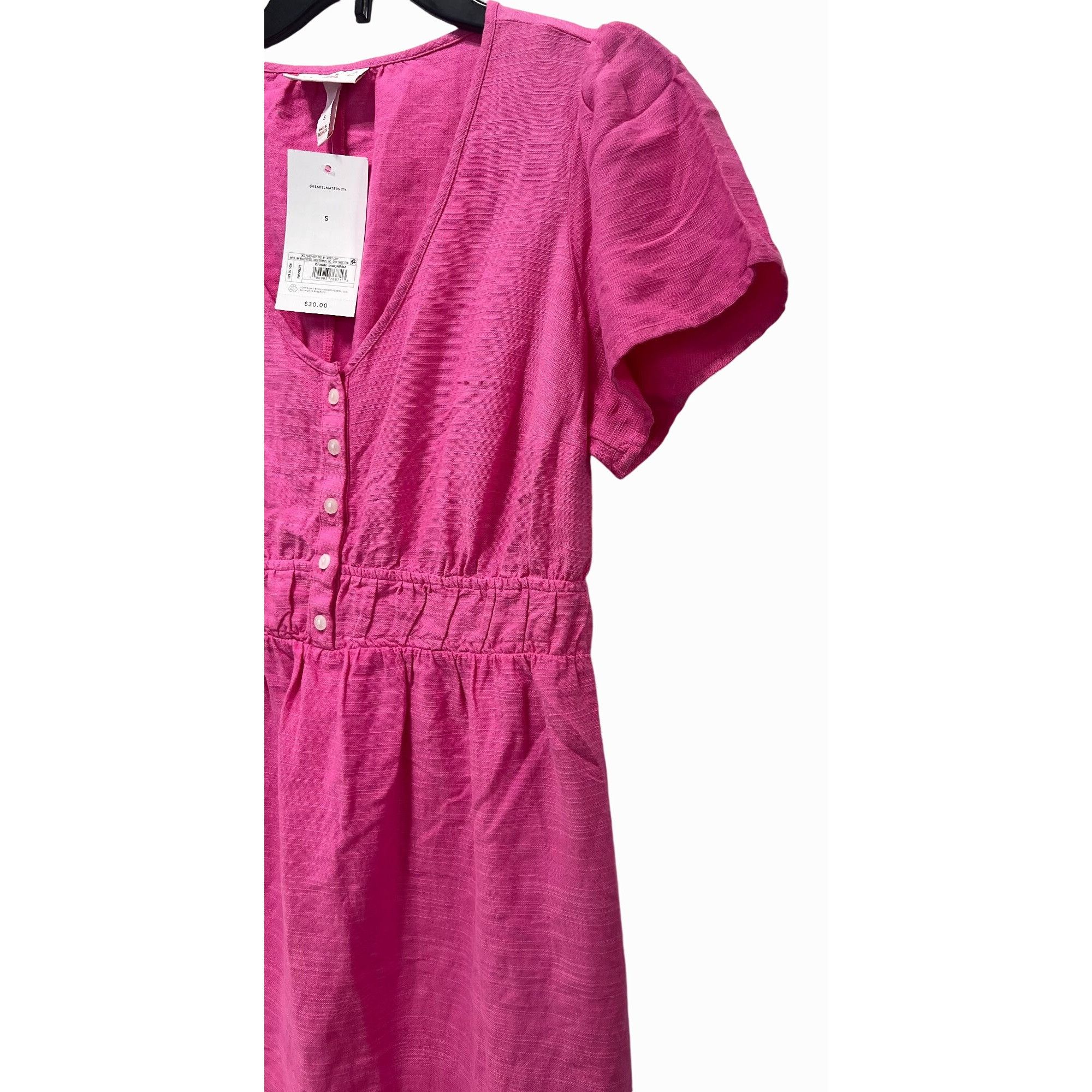 Other Isabel Maternity - Short Sleeve Woven Mini Maternity Dress - Size S / US 4 / IT 40 - 14 Thumbnail