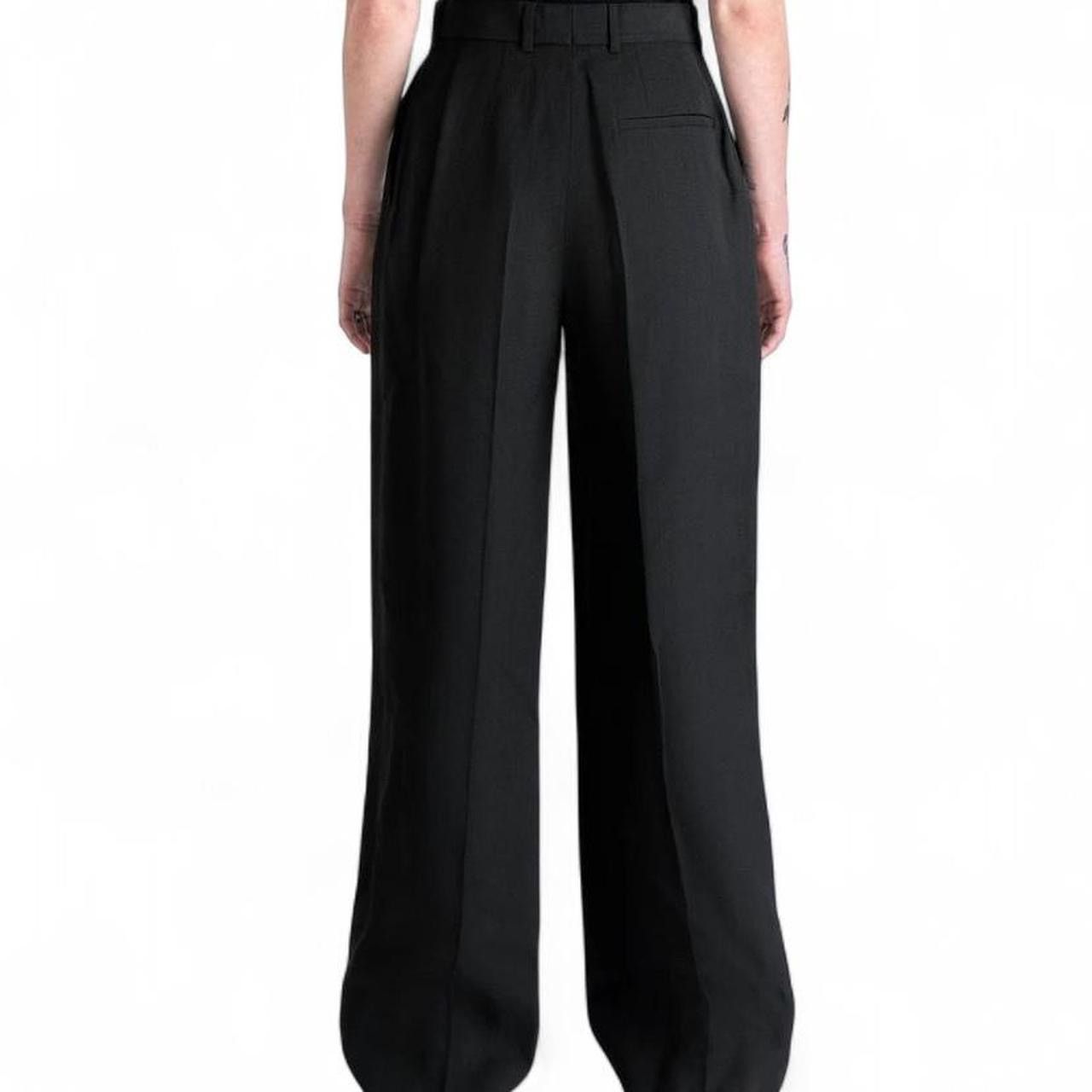 Casablanca Casablanca Black Silk-Blend Wide-Leg Trousers Size 26" / US 2 / IT 38 - 4 Thumbnail