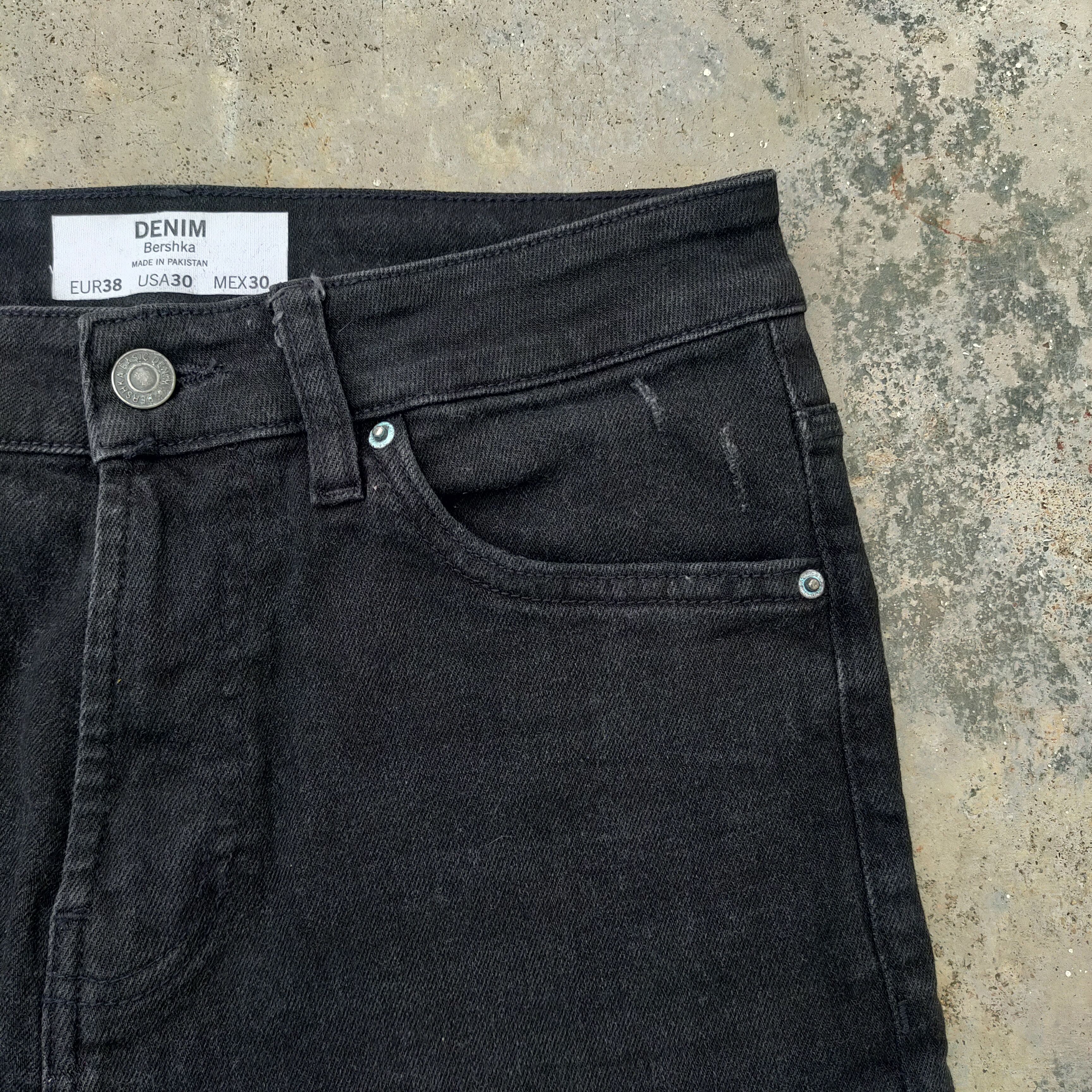 Japanese Brand × Jean VINTAGE JAPANESE SKINNY BLACK RIPPED DENIM JEANS PANTS Size US 30 / EU 46 - 8 Thumbnail