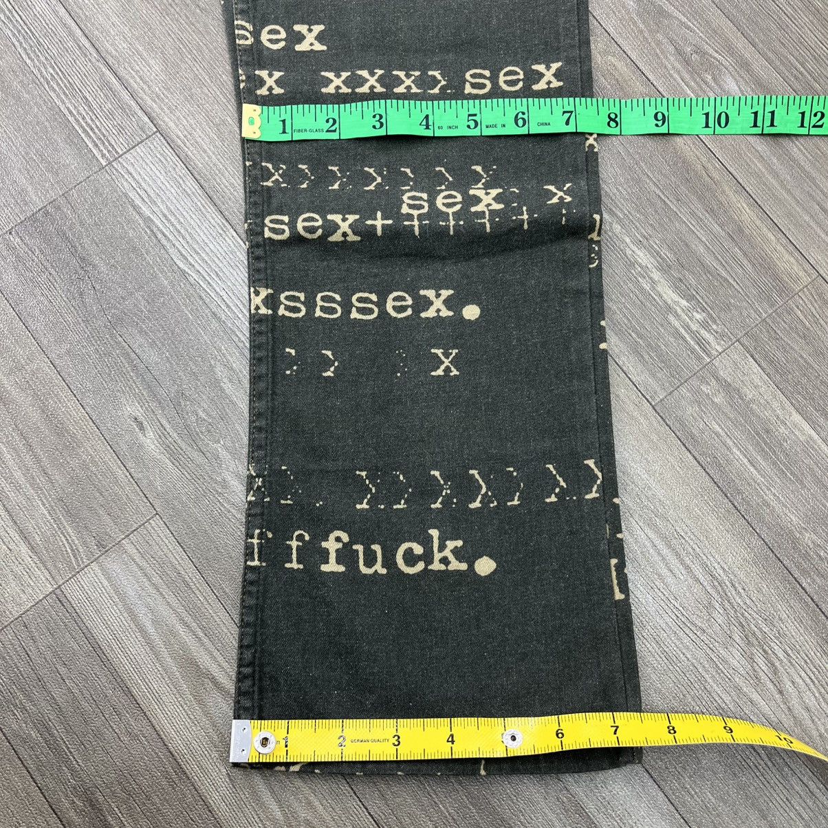 Hysteric Glamour Hysteric Glamour Sex Fuck Bitch Typewritter Flared Jeans Y2K Size US 28 / EU 44 - 20 Thumbnail