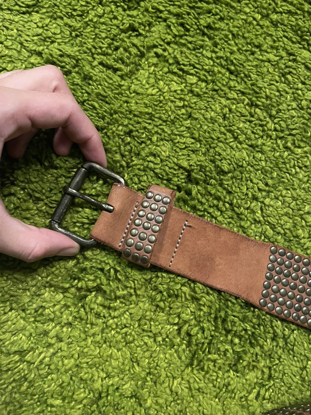Cowboy Equipment × Genuine Leather × Hollywood Trading Company HTC Hollywood Trading Company real leather belt Size 30 - 4 Thumbnail