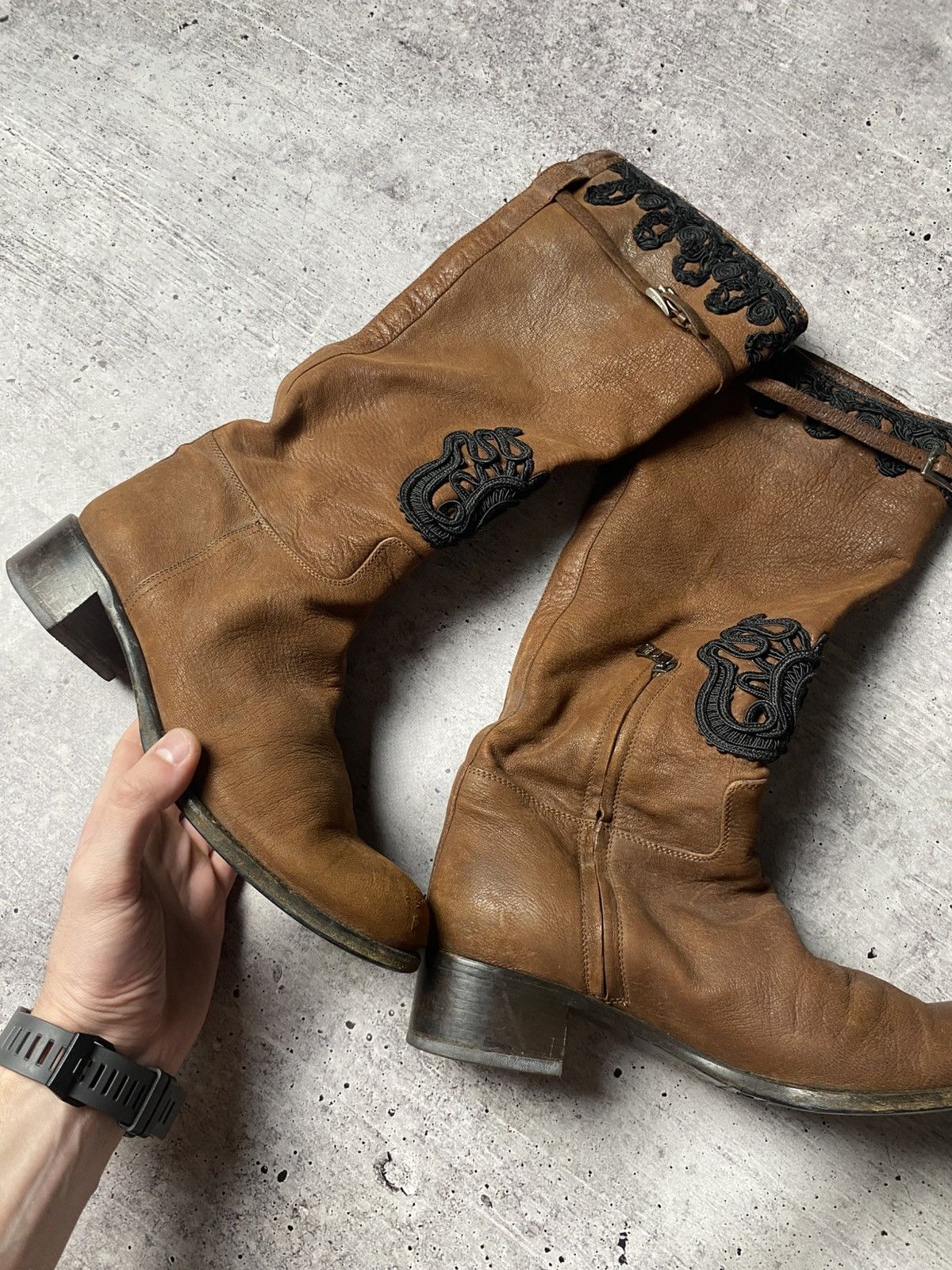 Prada Vintage Prada Riding Leather Boots Size US 8.5 / IT 38.5 - 9 Thumbnail