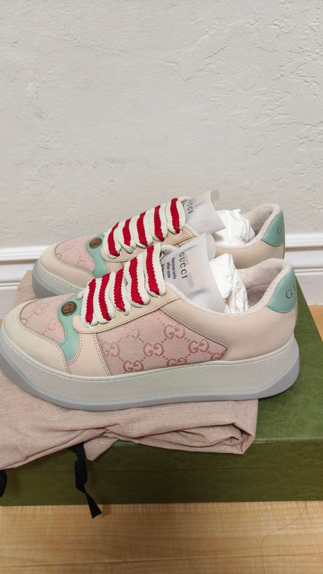 Gucci Gucci(WMNS) Gucci Screener Sneaker 'GG Monogram Beige Pink' Size US 10.5 / IT 40.5 - 5 Thumbnail