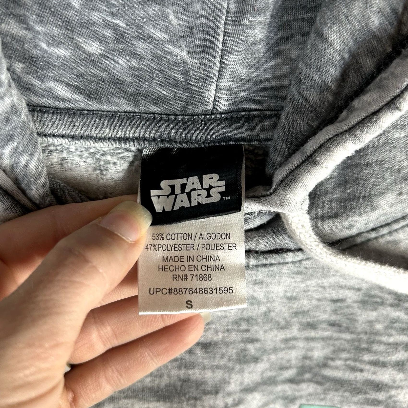 Star Wars Star Wars Lightweight Hoodie Women's S Gray Logo Star Size S / US 4 / IT 40 - 3 Thumbnail