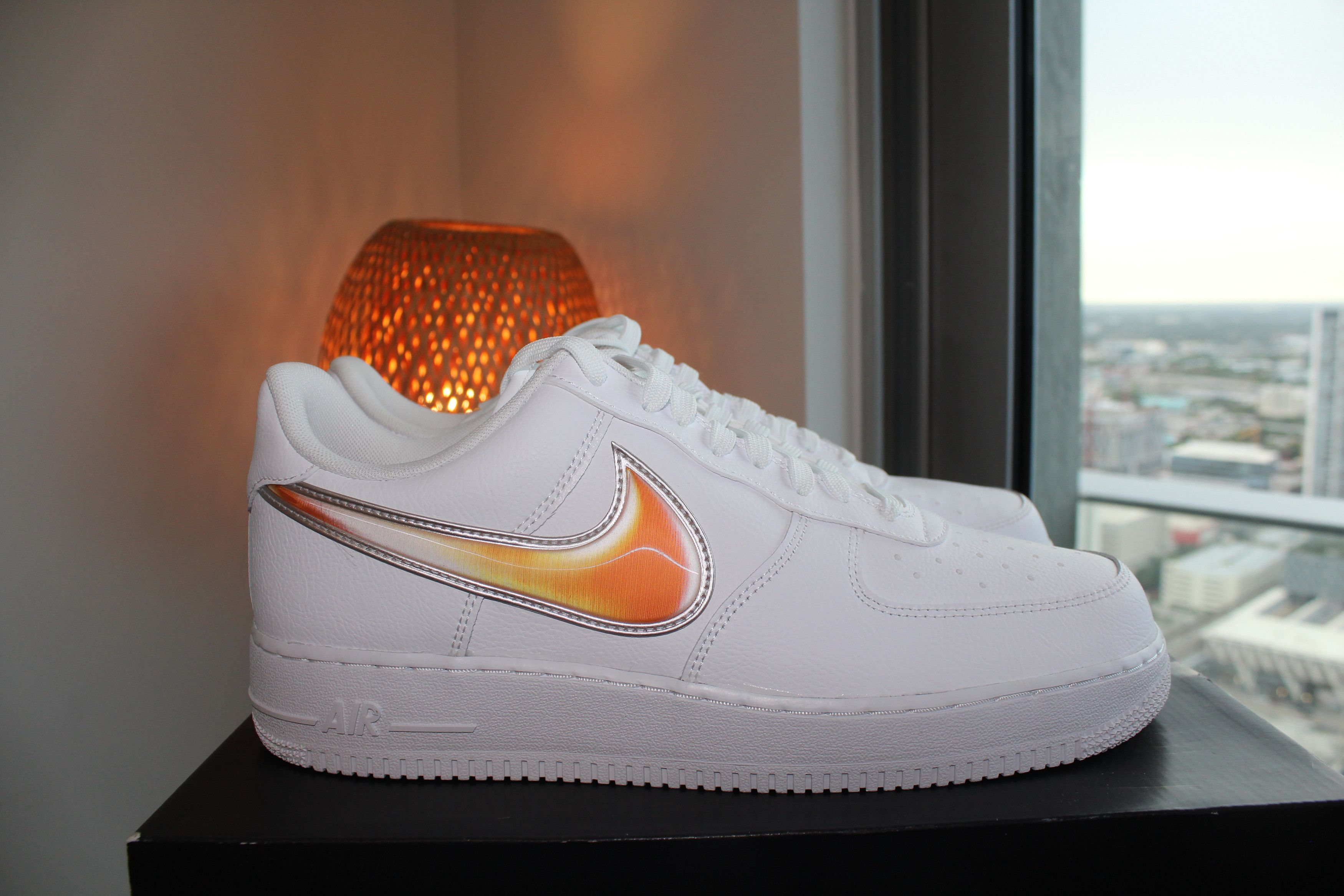 Nike Air Force 1 Low Oversized Orange Swoosh Size 11