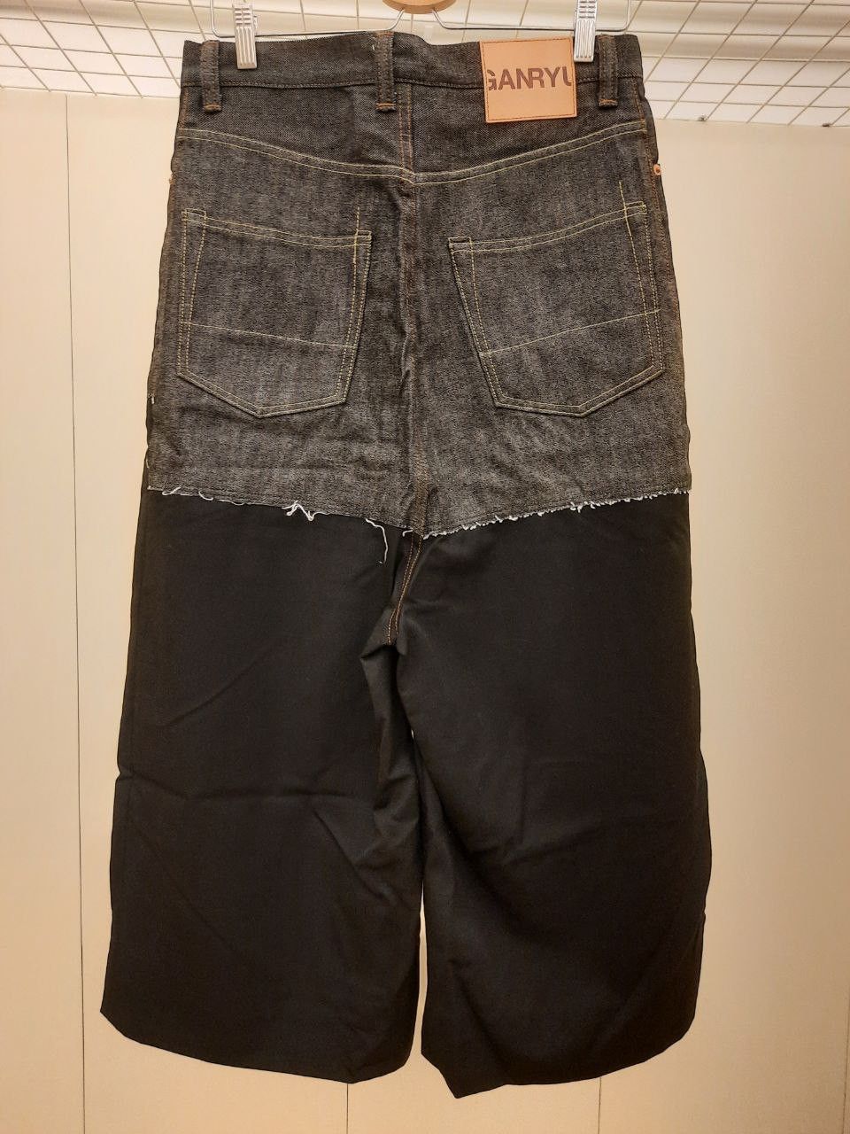 Ganryu Hybrid Denim Wool Distressed Pants Size US 30 / EU 46 - 2 Thumbnail
