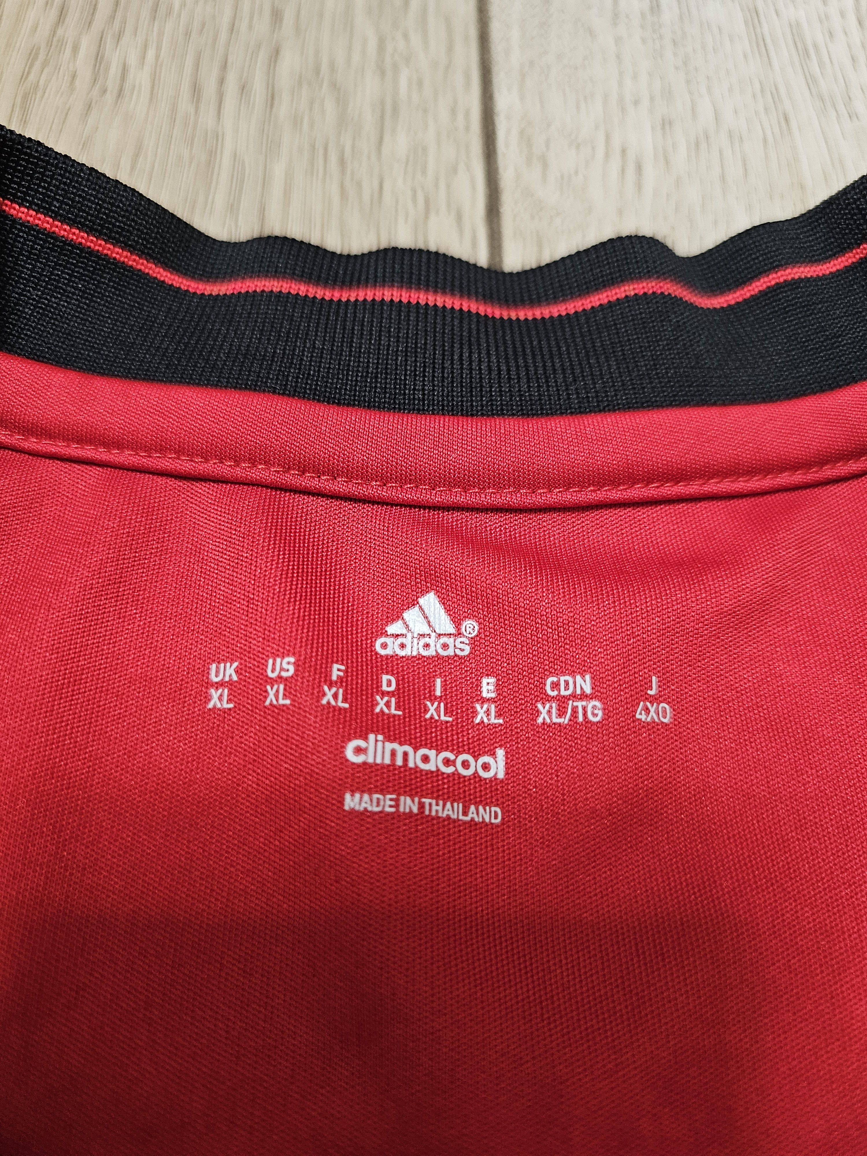 Adidas × All Sport MANCHESTER UNITED 2015 2016 HOME FOOTBALL SOCCER JERSEY Size US XL / EU 56 / 4 - 5 Thumbnail