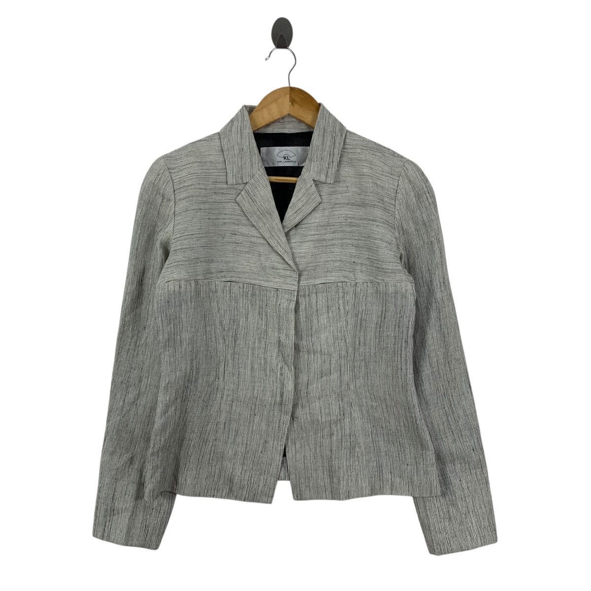 Karl Lagerfeld Vintage KARL LAGERFELD Silk Long Sleeve Blazer Coat Size US S / EU 44-46 / 1 - 1 Thumbnail
