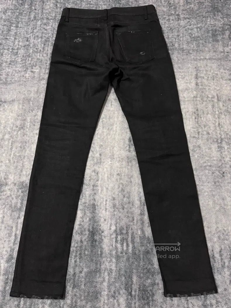 Saint Laurent Paris Saint Laurent Paris Coated waxed distressed denim pants Size US 29 - 2 Thumbnail