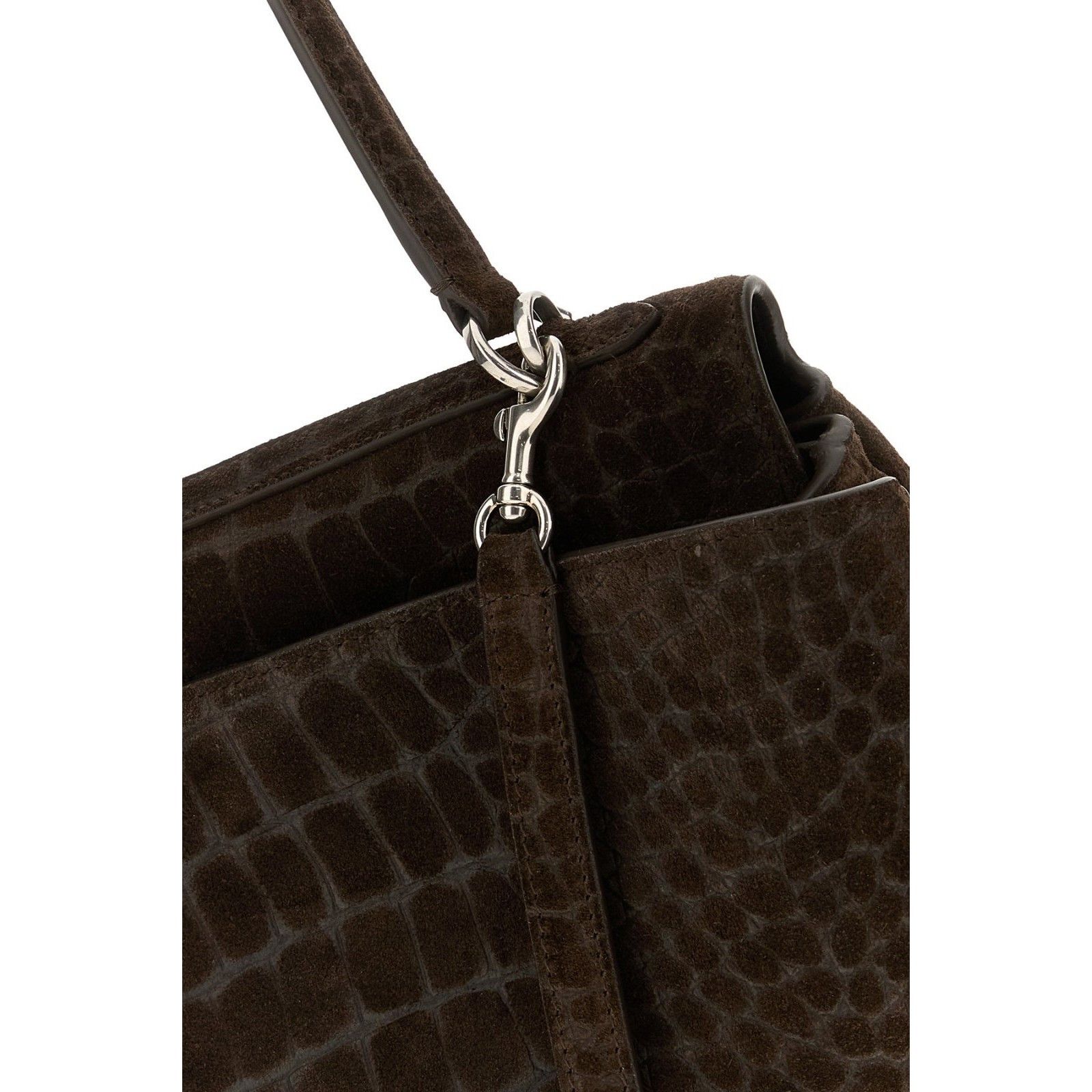 Balenciaga BALENCIAGA Rodeo Medium Dark Brown Suede Shoulder Bag New & Size ONE SIZE - 4 Thumbnail