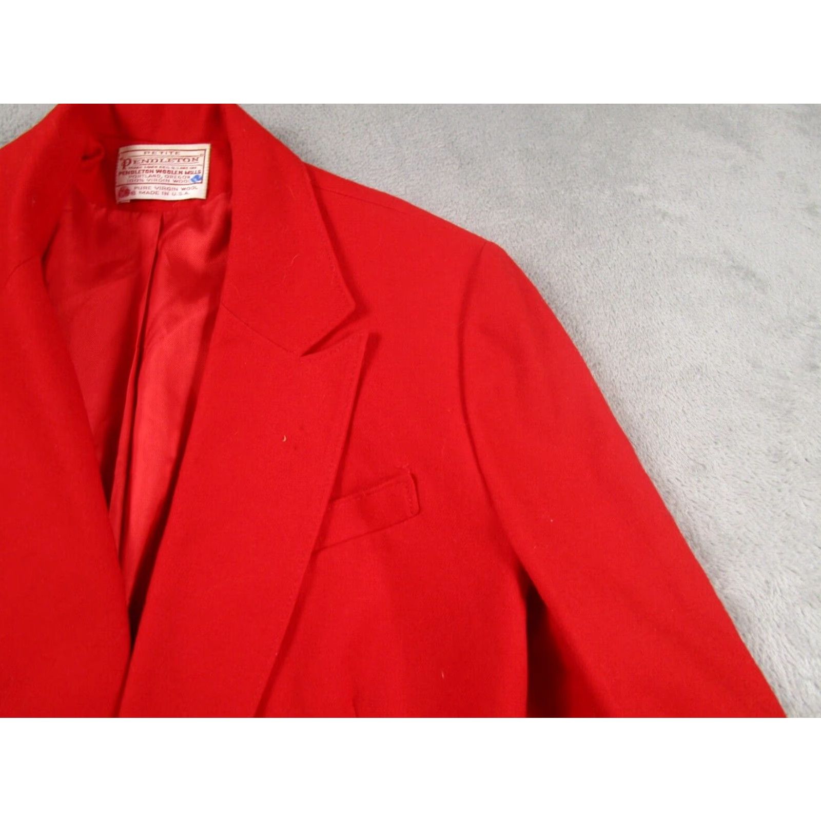 Pendleton VINTAGE Pendleton Wool Blazer Womens Petite Red 90s Preppy Jacket Size XL / US 12-14 / IT 48-50 - 2 Thumbnail