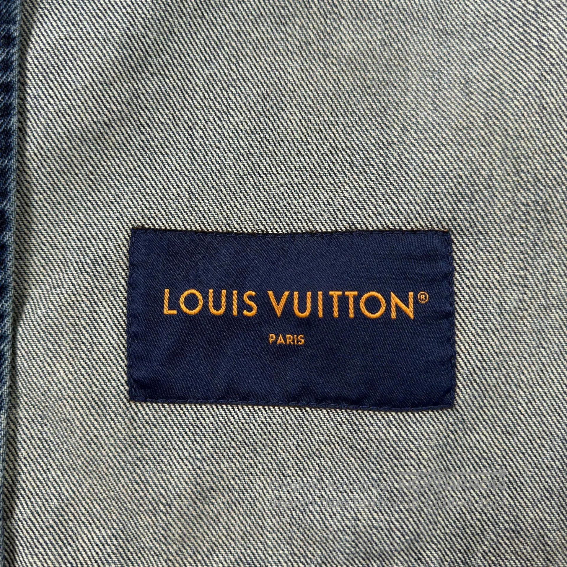 Louis Vuitton LV Blue Denim Jacket with Logos. Size US M / EU 48-50 / 2 - 3 Thumbnail