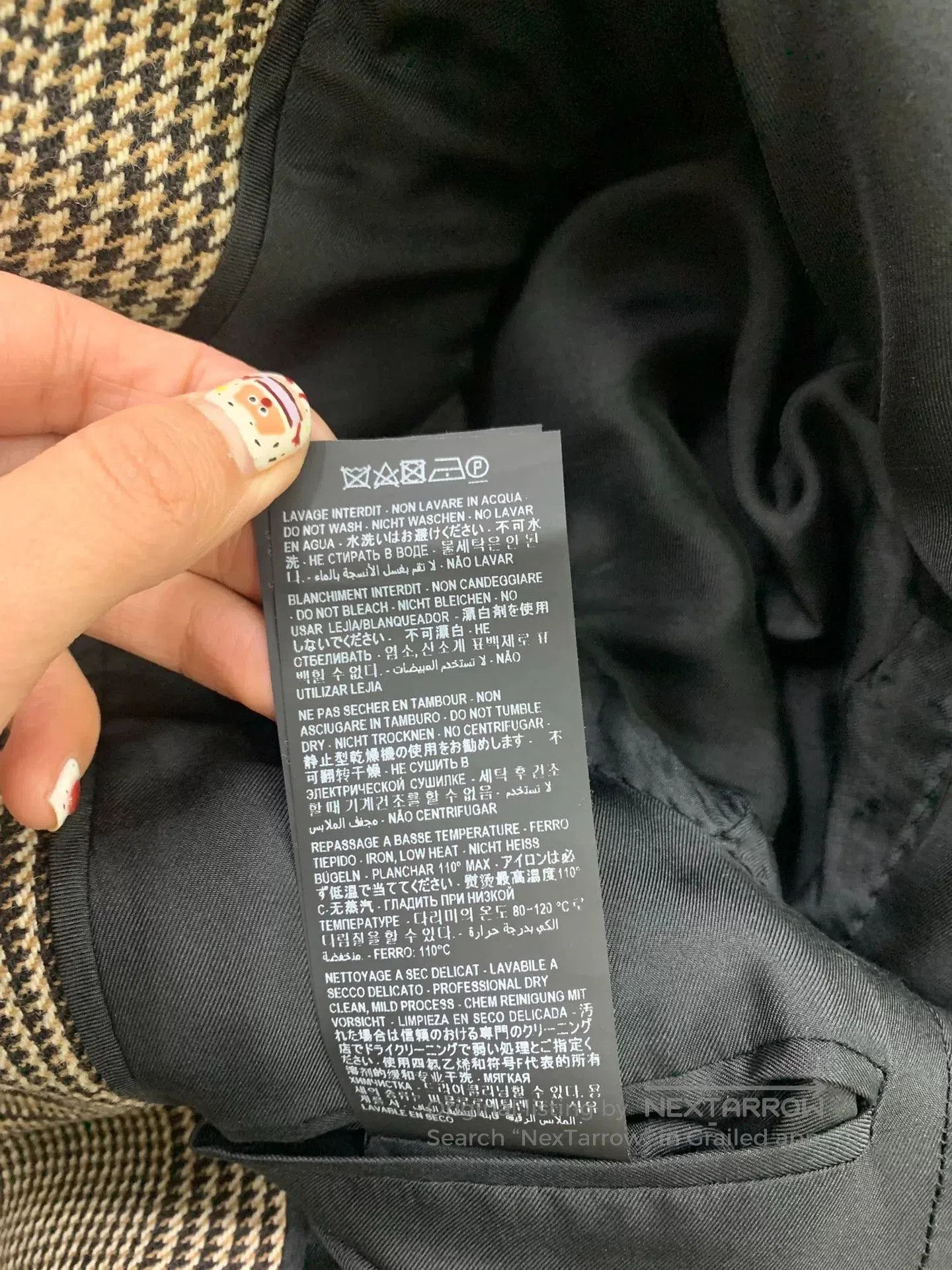 Saint Laurent Paris Saint Laurent Brown/Black Check Blazer. Size XXS / US 00 / IT 34 - 7 Thumbnail