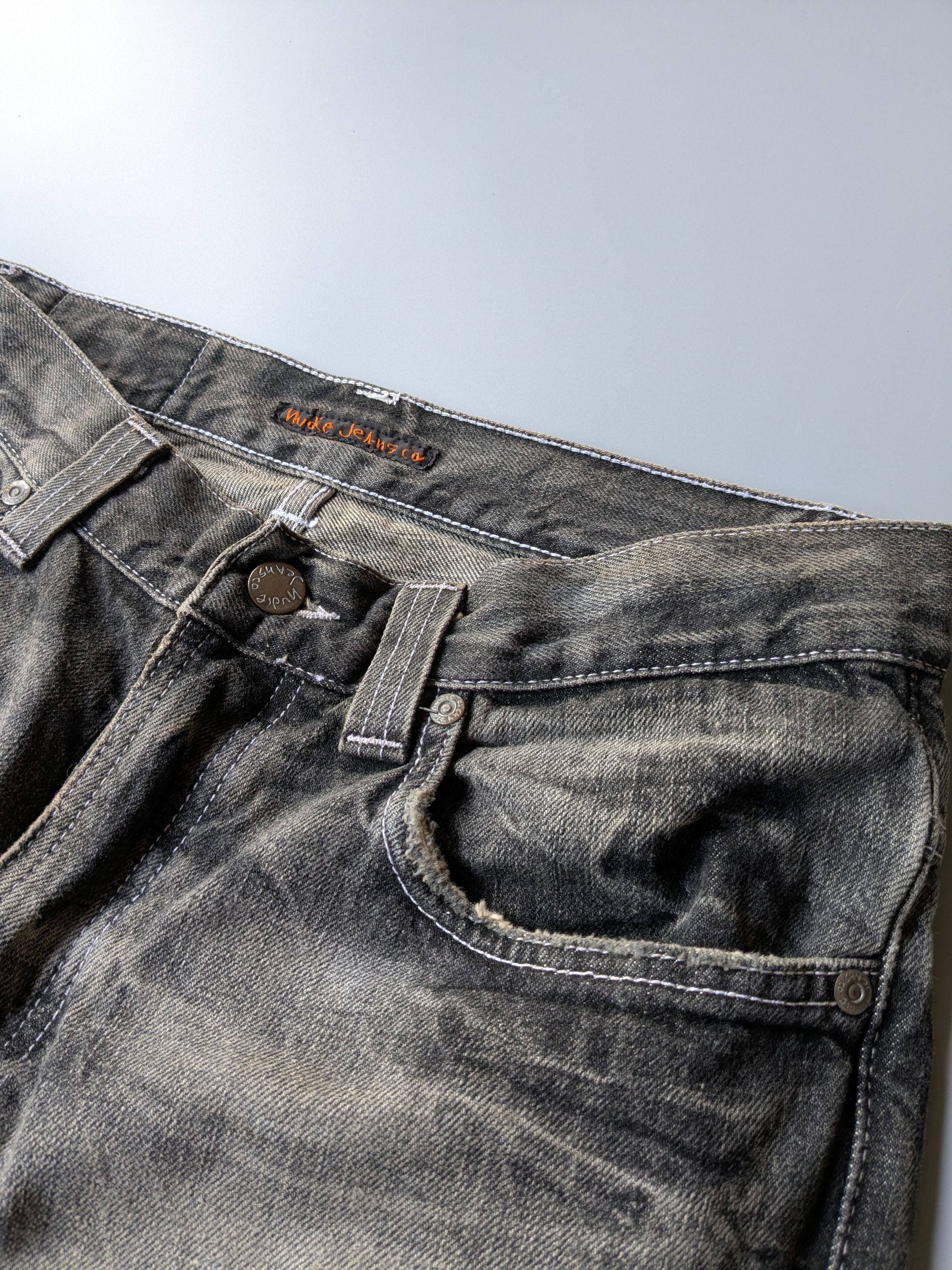 Nudie Jeans Nudie Jeans Deep Black Destroyer Low Flare Gleen jeans Size US 30 / EU 46 - 6 Thumbnail