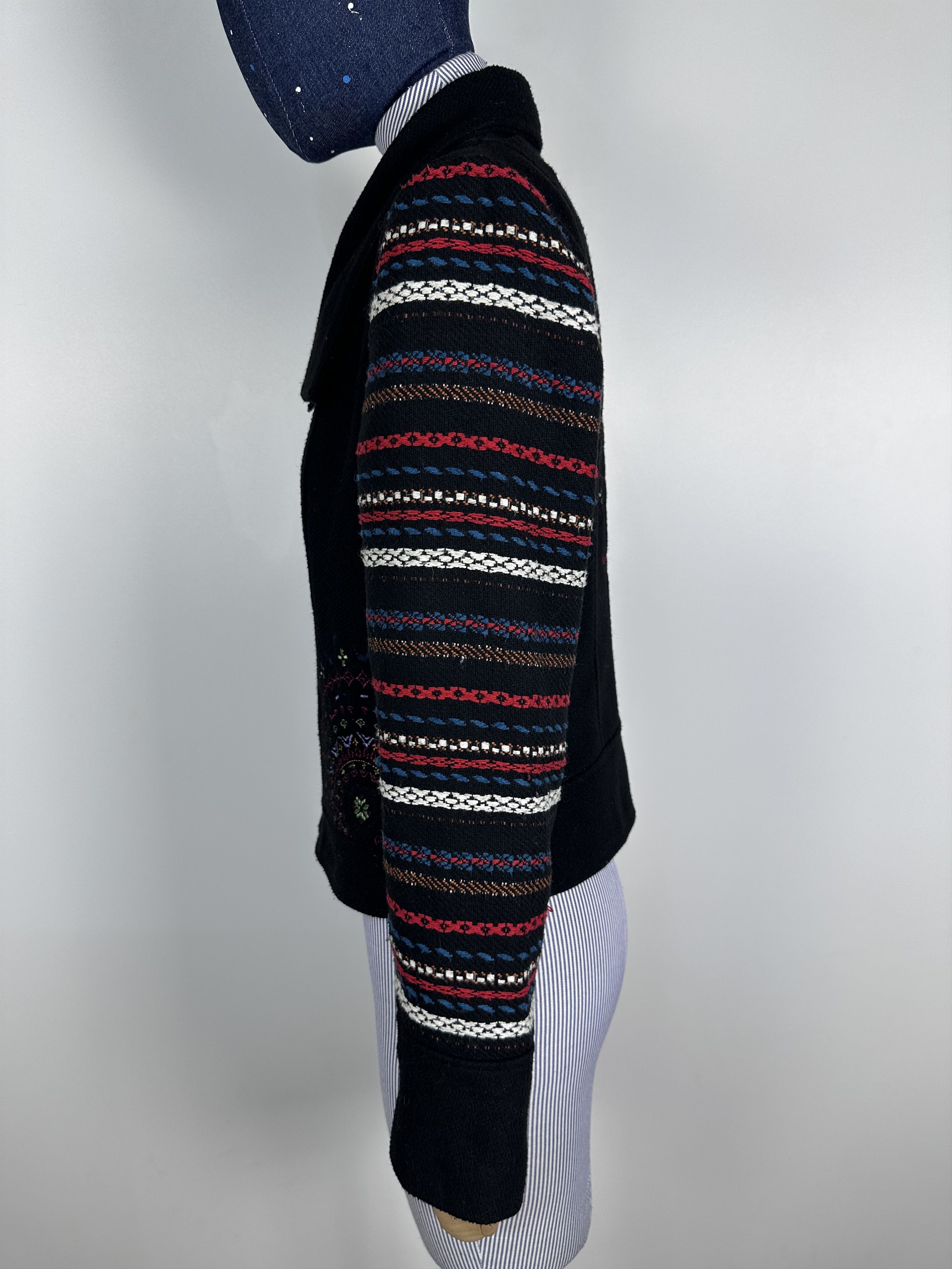 Desigual Desigual Coat Women’s Black Short Line Geometric Zip Size 36 Size XS / US 0-2 / IT 36-38 - 5 Thumbnail