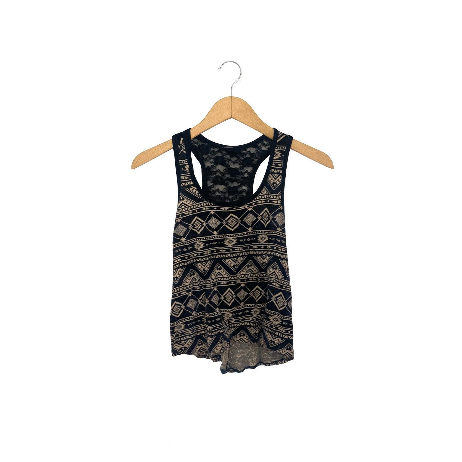 Forever 21 Forever 21 Black Beige Aztec Geometric Print Racerback Tank Size S / US 4 / IT 40 - 4 Thumbnail