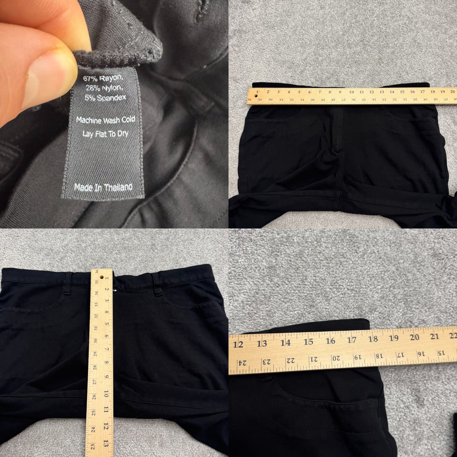 Vintage Betabrand Classic Straight Dress Yoga Pants Womens XL Black Stretch Mid Rise Pants Size 40" / US 18 - 8 Thumbnail